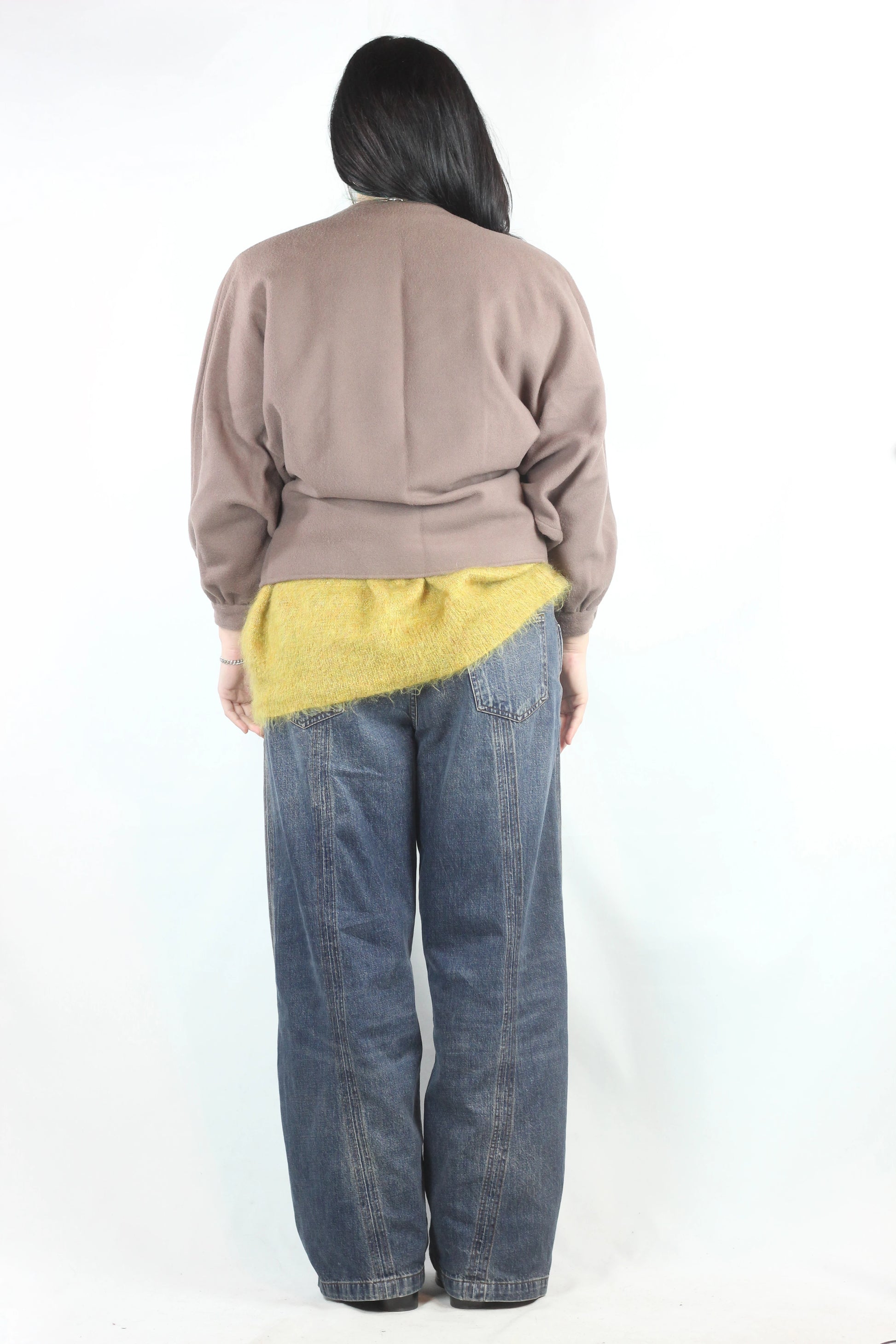 Taupe Beige Asymmetric Jacket