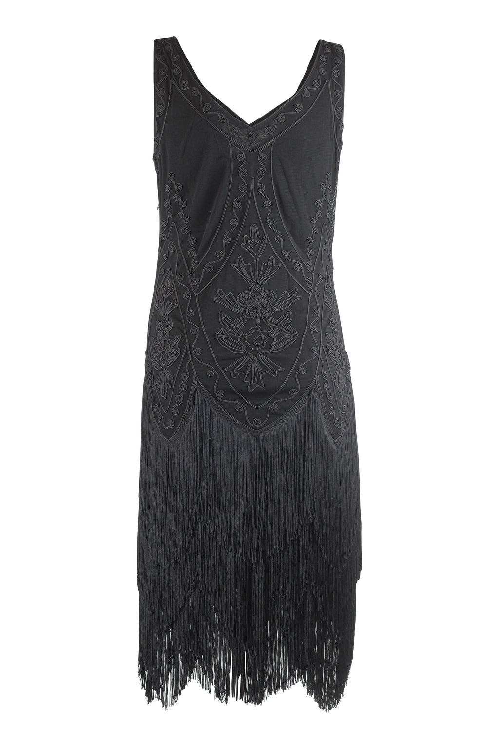 Charleston-Inspired Embroidered Fringe Dress