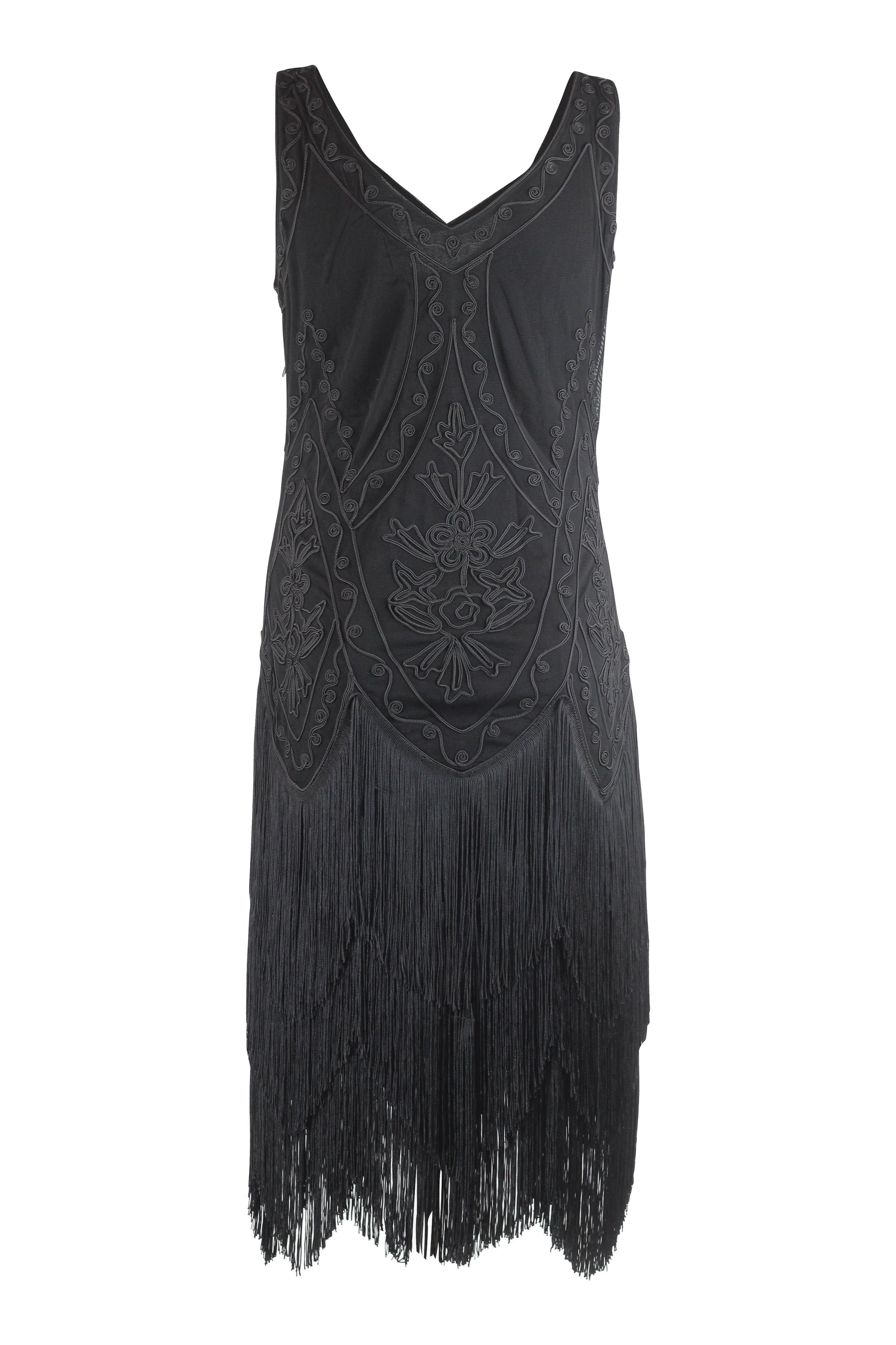 Charleston-Inspired Embroidered Fringe Dress