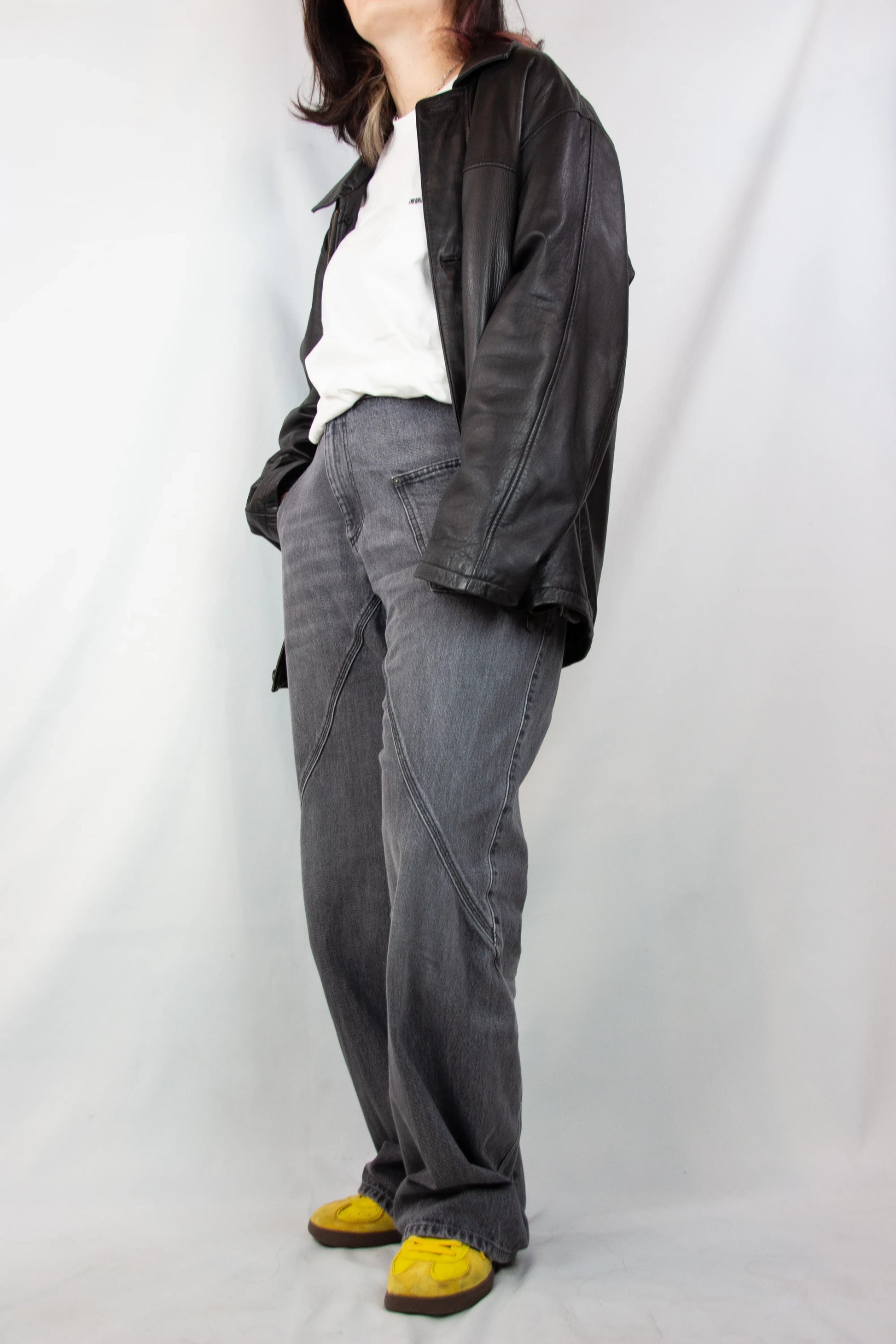 Vintage Black Lambskin Bomber Jacket