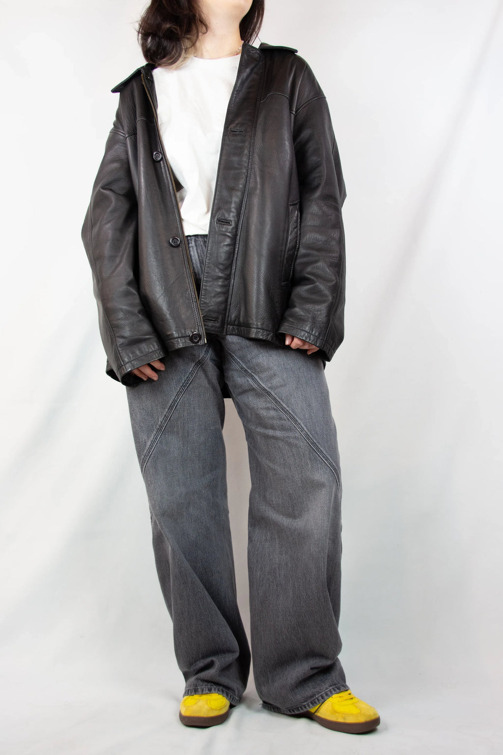 Vintage Black Lambskin Bomber Jacket