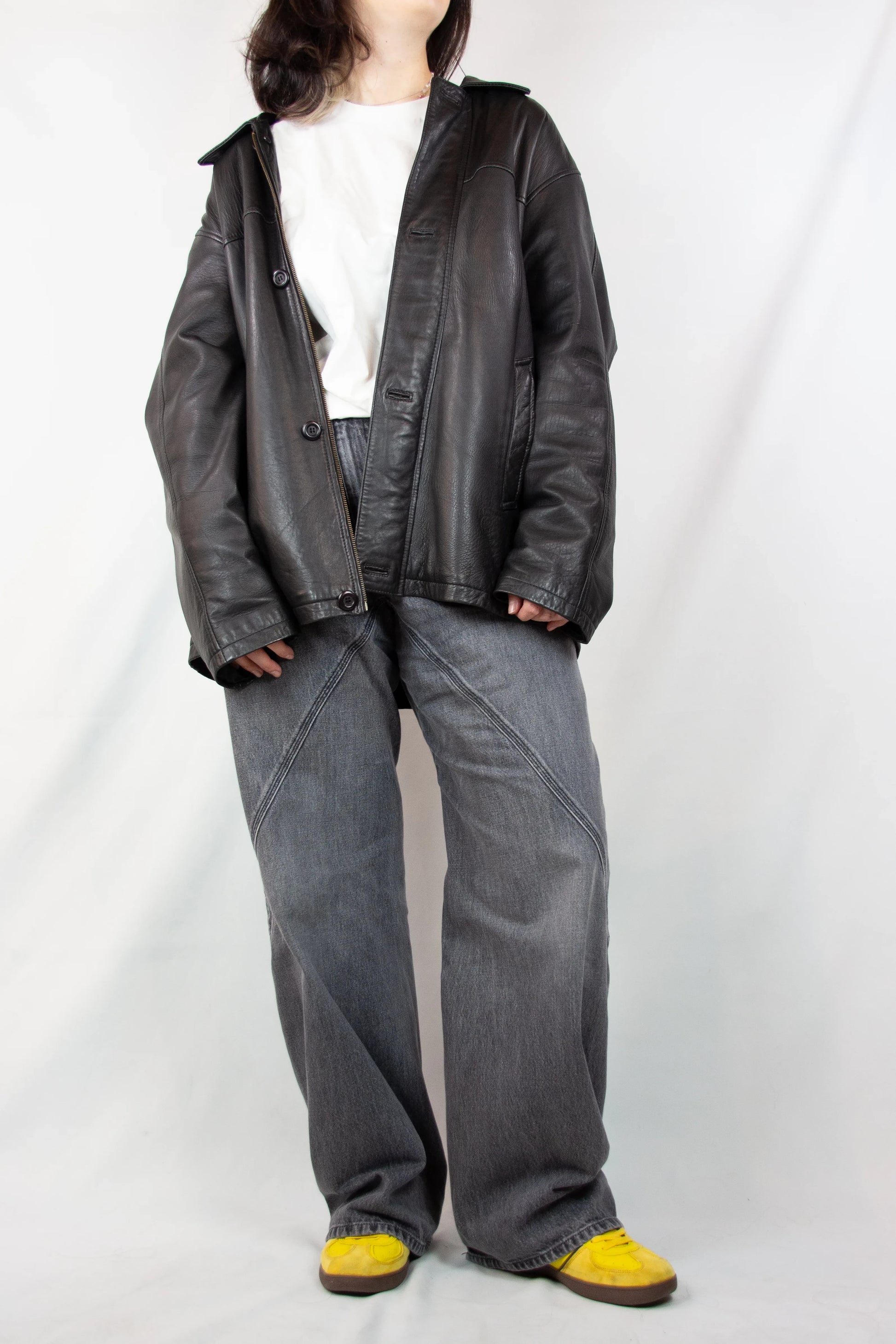 Vintage Black Lambskin Bomber Jacket