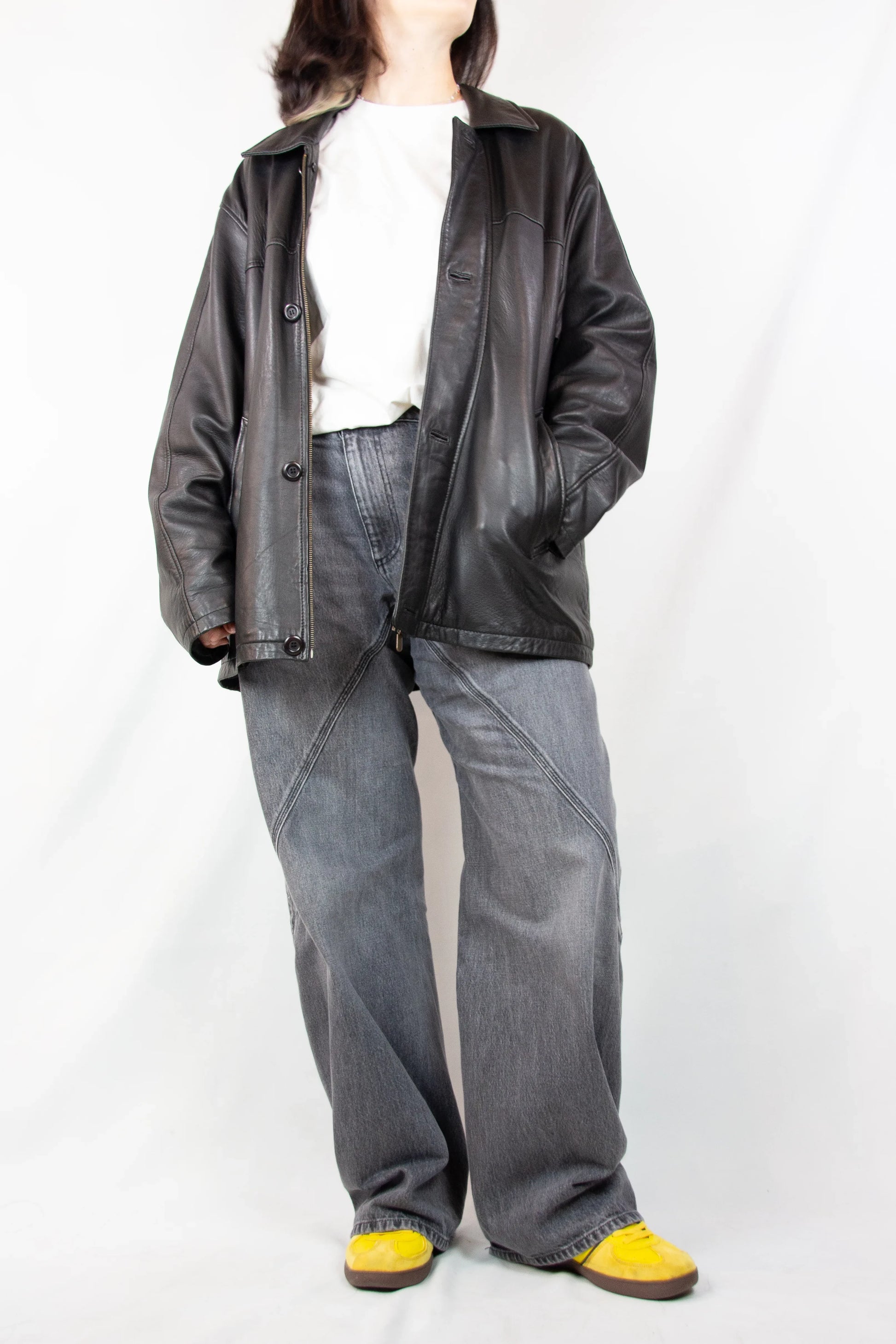 Vintage Black Lambskin Bomber Jacket