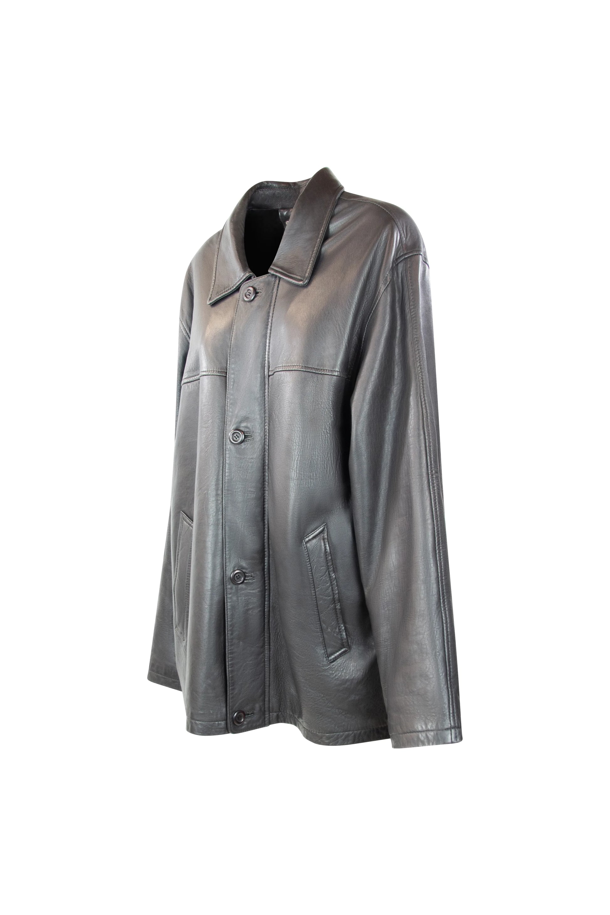 Vintage Black Lambskin Bomber Jacket