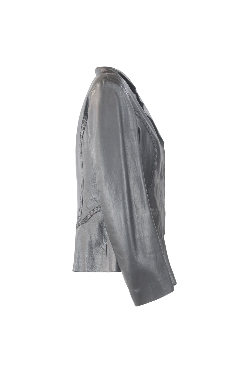 Black Vintage Leather Blazer