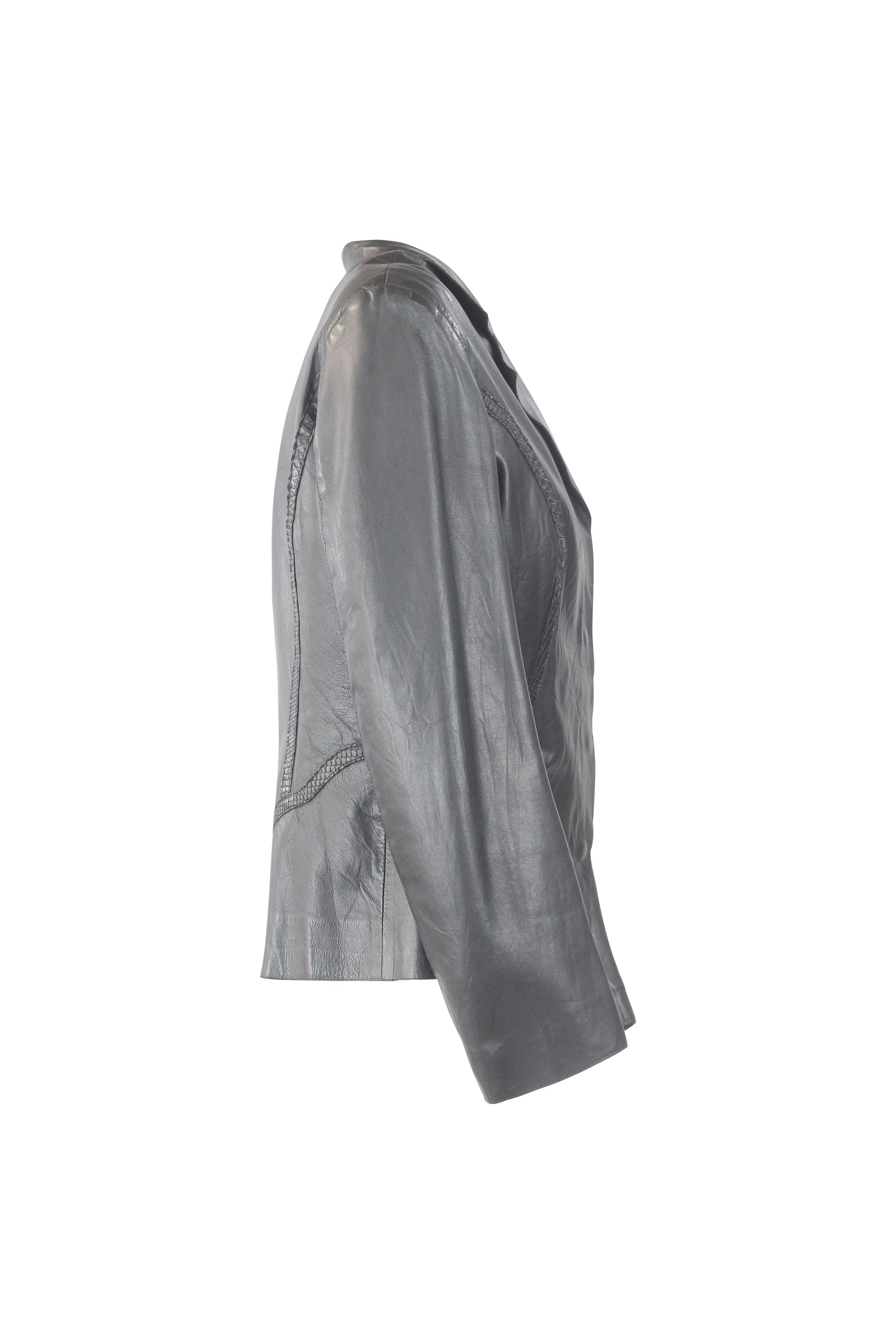 Black Vintage Leather Blazer
