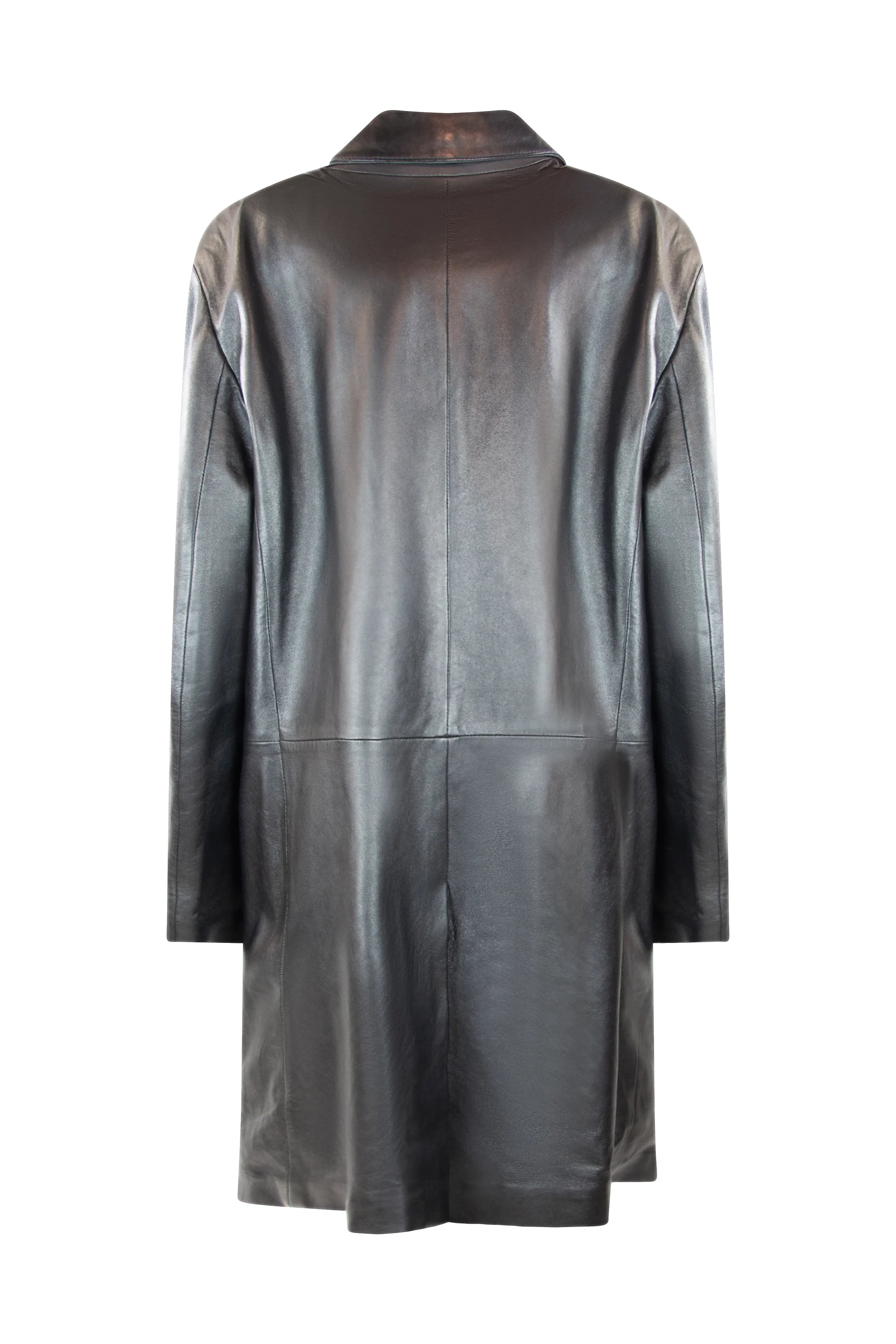 Vintage Black Lambskin Trench Coat
