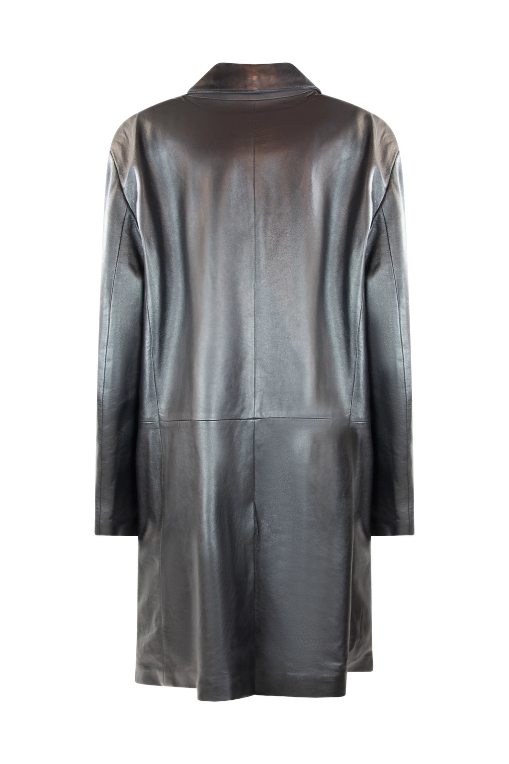Vintage Black Lambskin Trench Coat