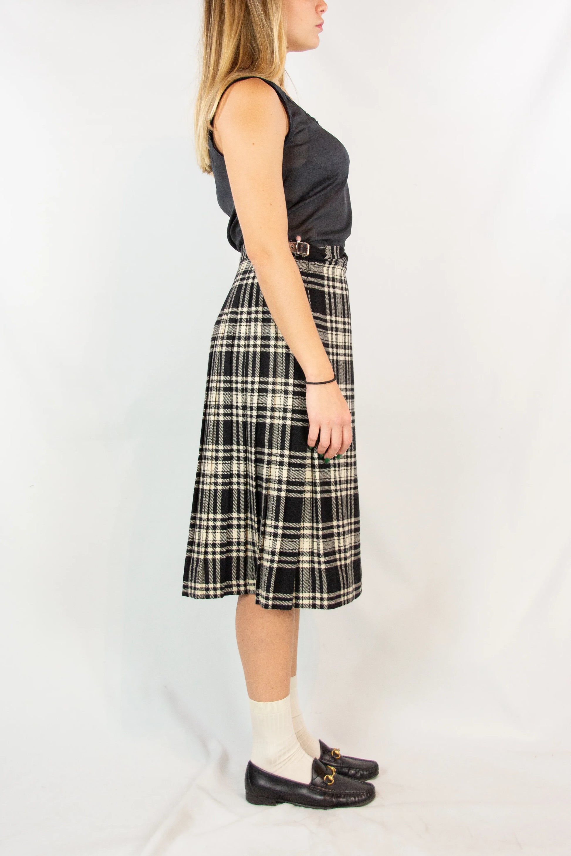 Black and white kilt