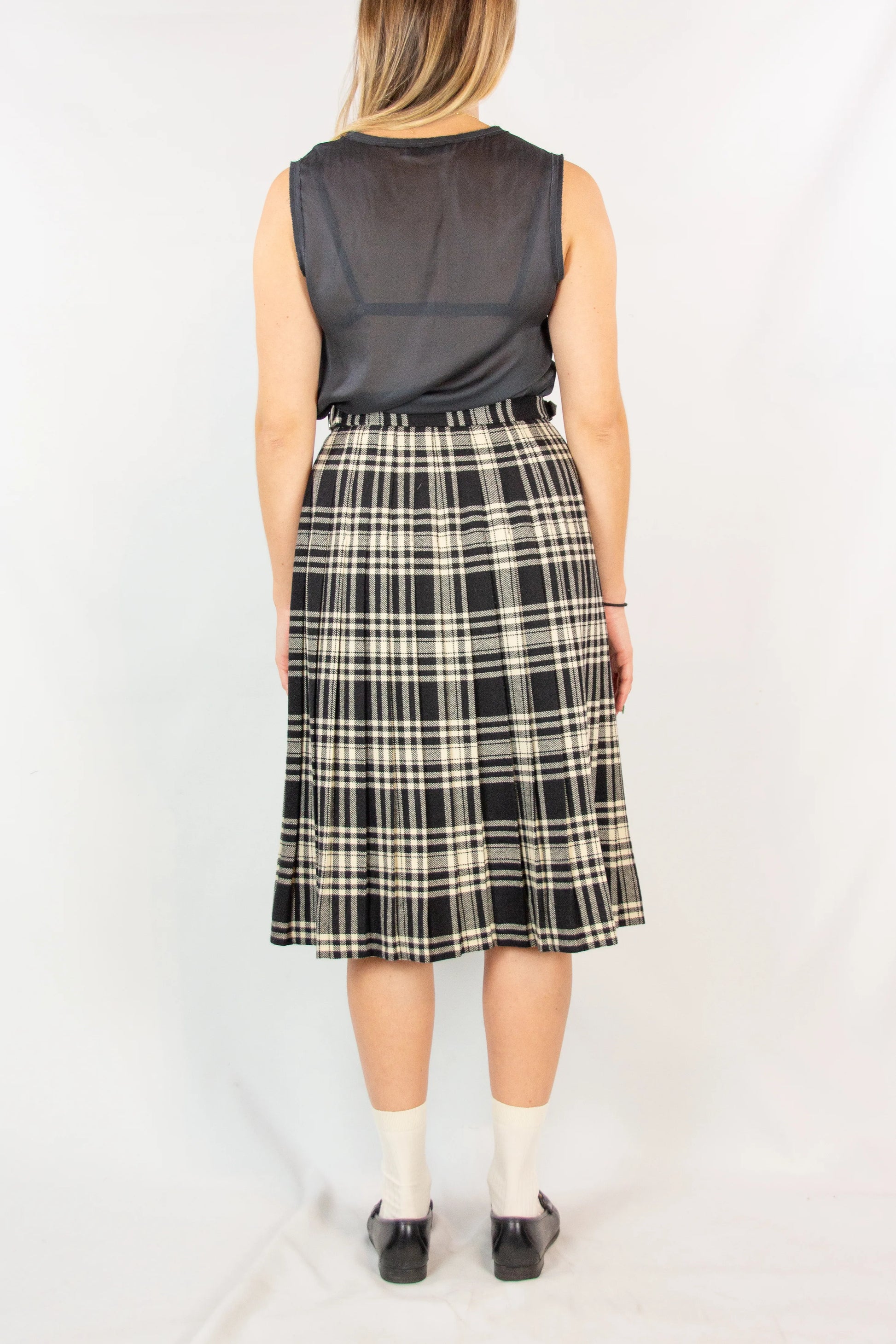 Black and white kilt