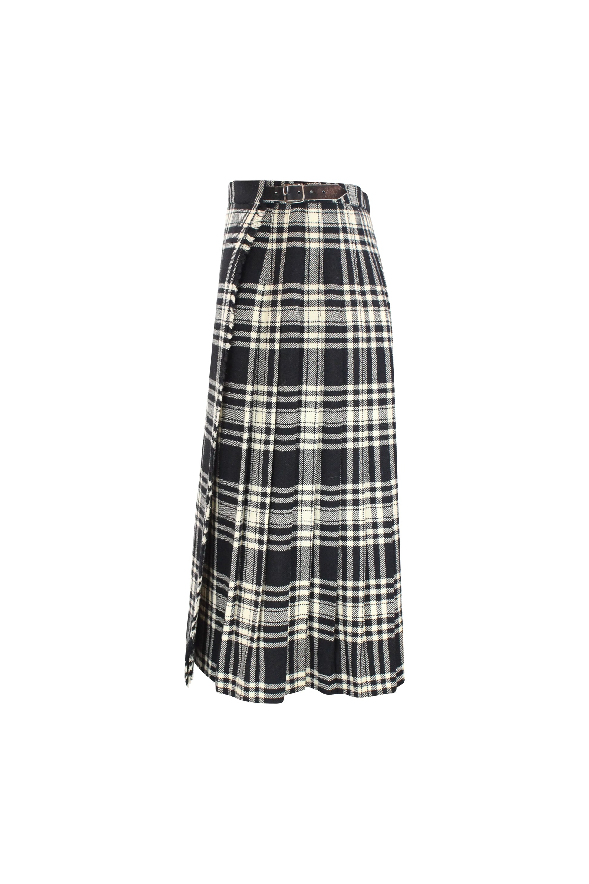 Black and white kilt