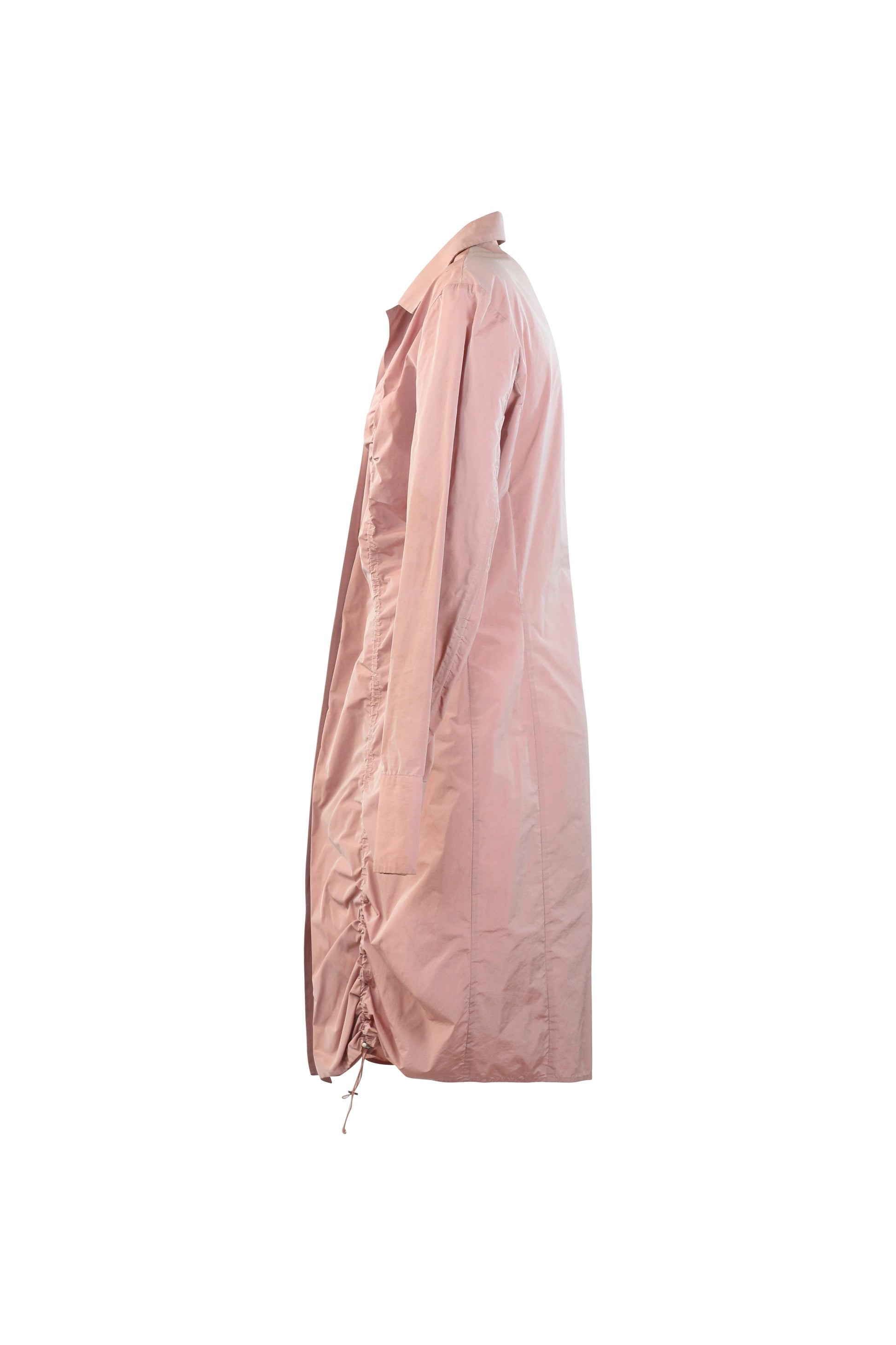 Pink Ruched Chemisier Dress