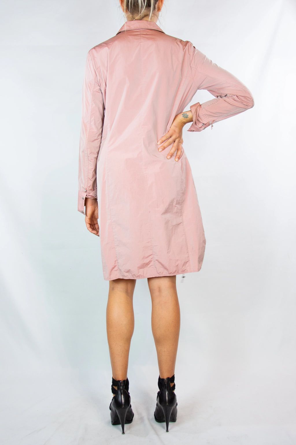 Pink Nylon Chemisier Dress