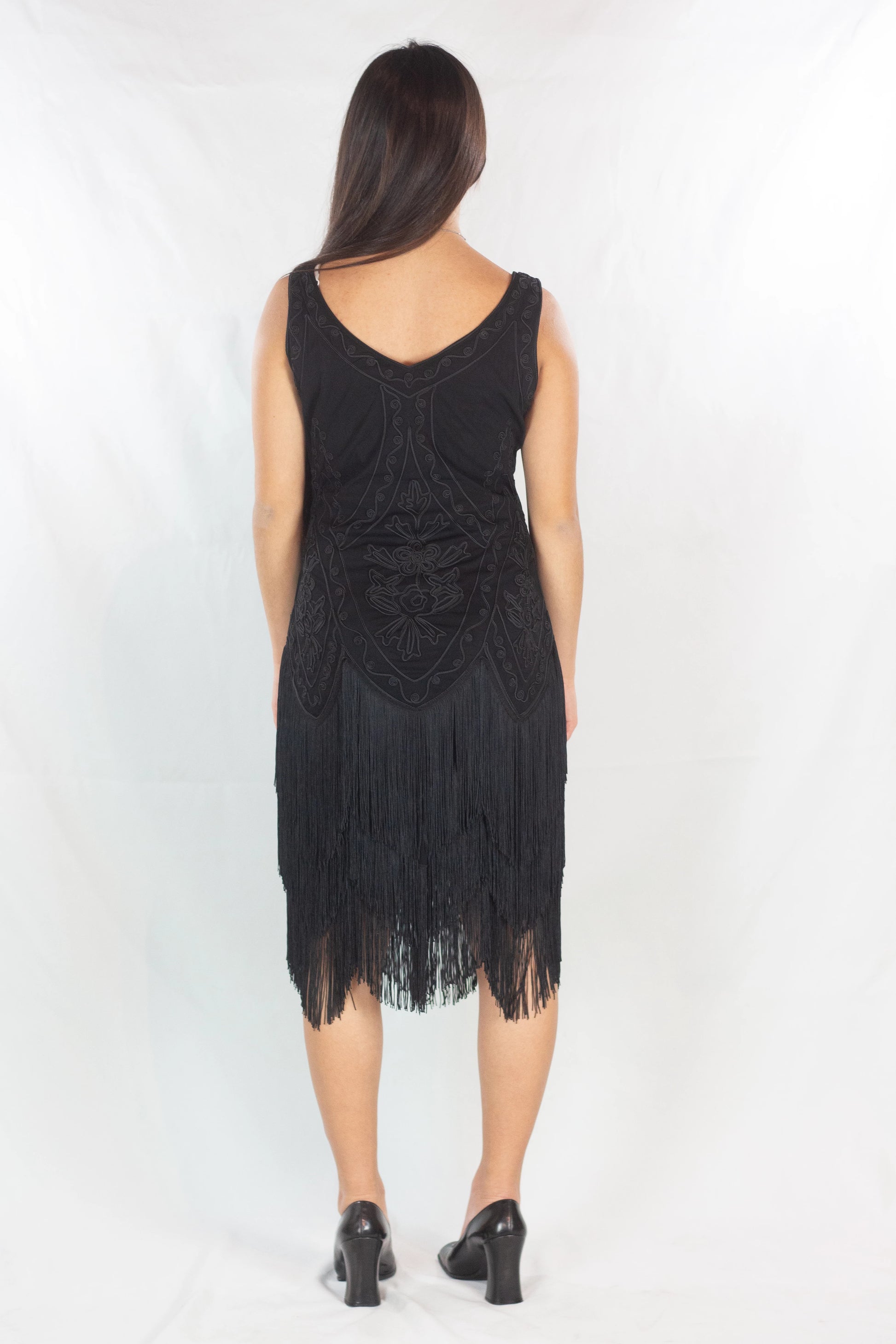 Charleston-Inspired Embroidered Fringe Dress