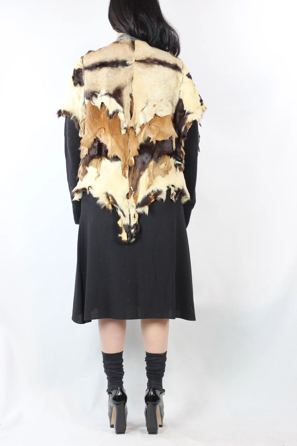 Patchwork Fur Cape