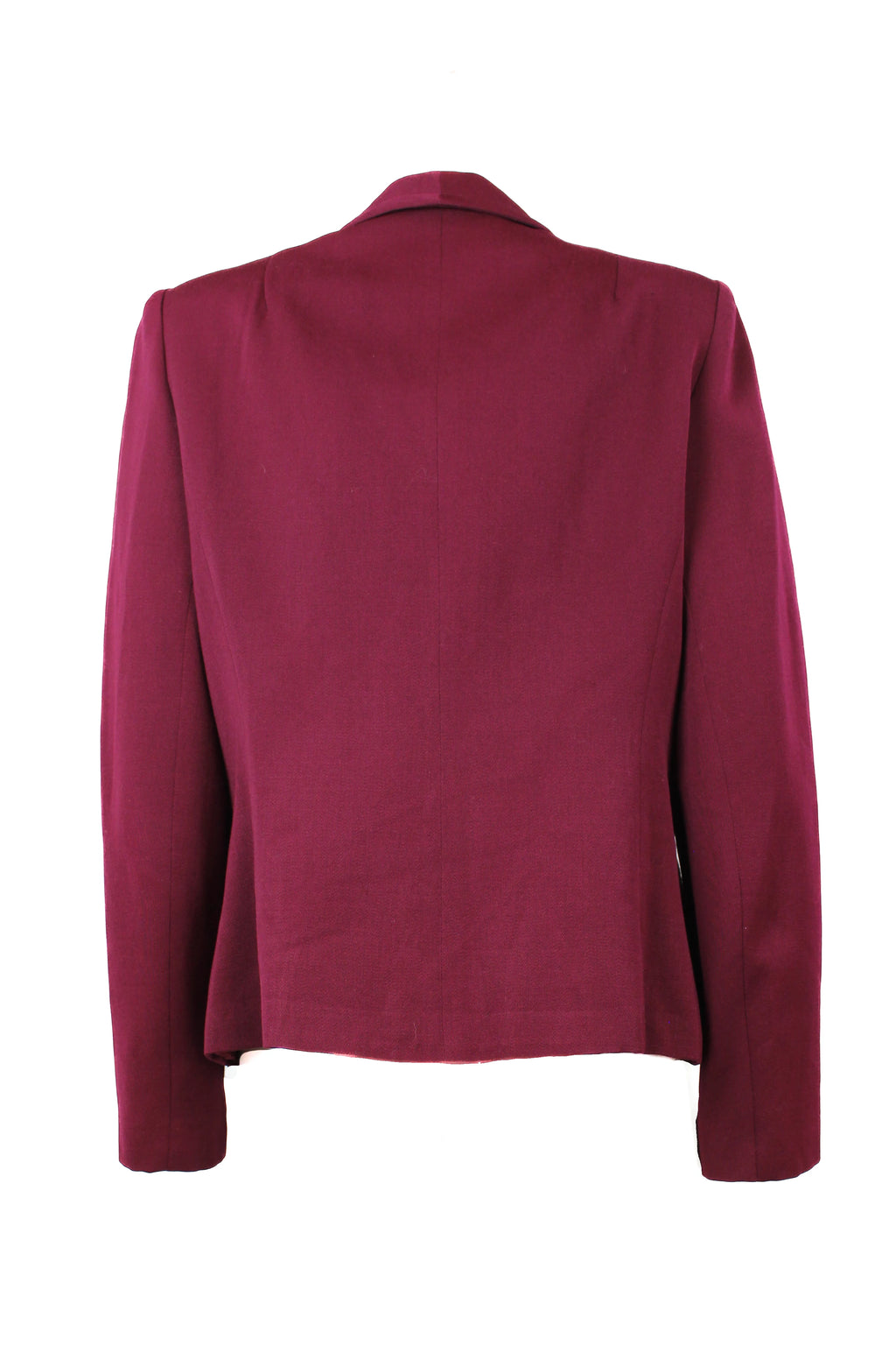 Bordeaux Silk Gabardine Fitted Blazer