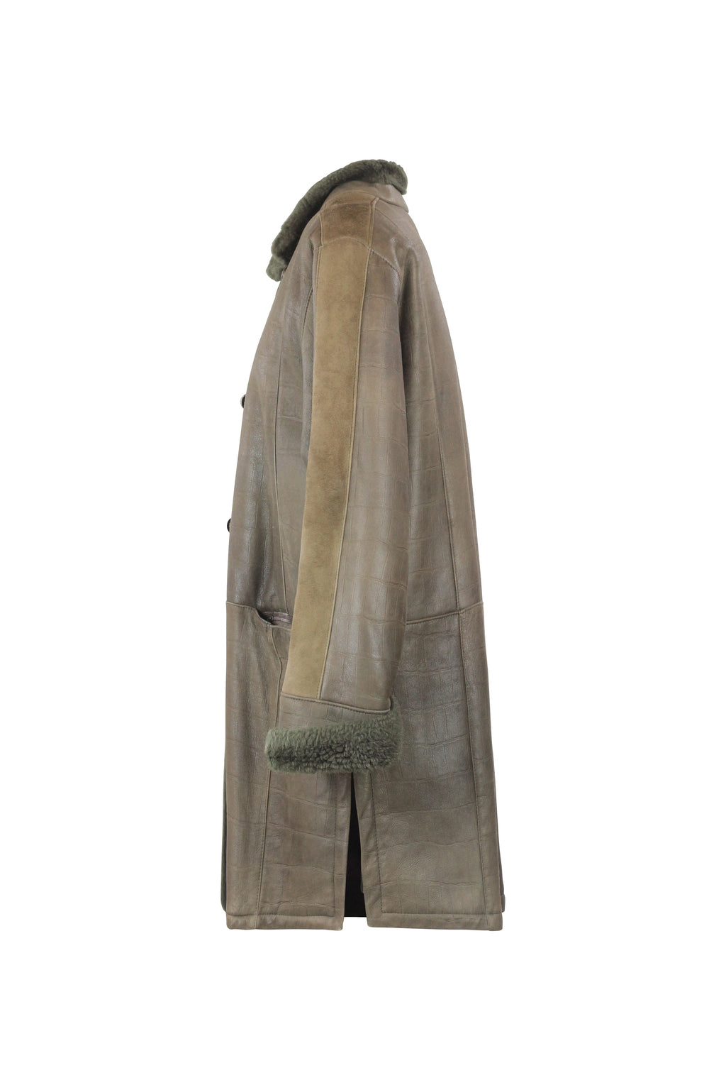 Military Green Shearling Coat