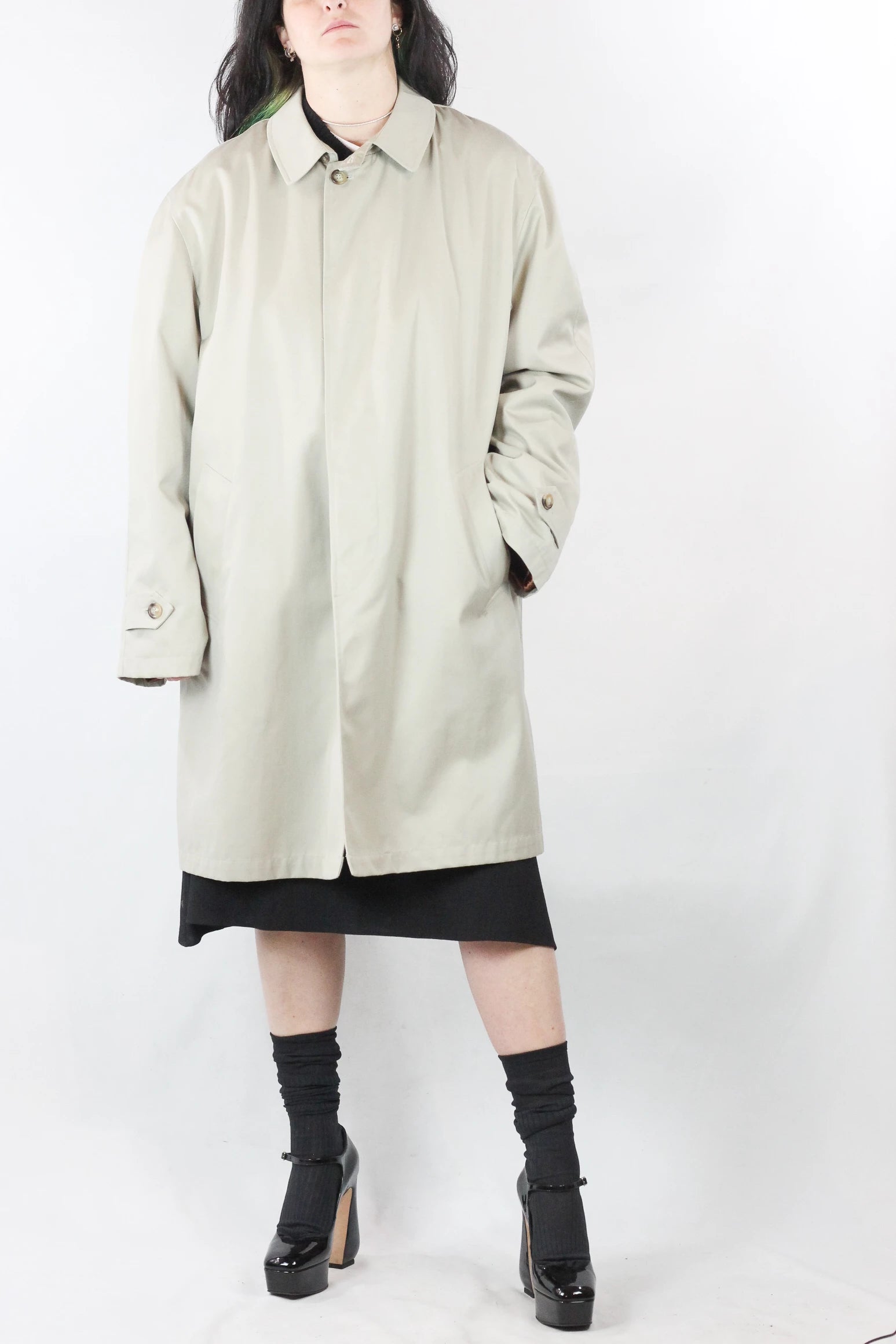 Greige Trench Coat