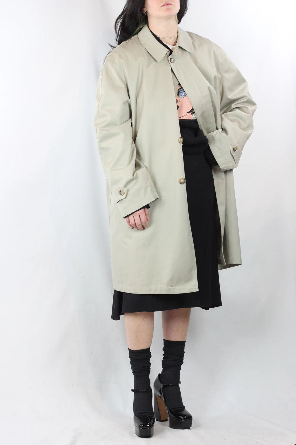 Greige Trench Coat