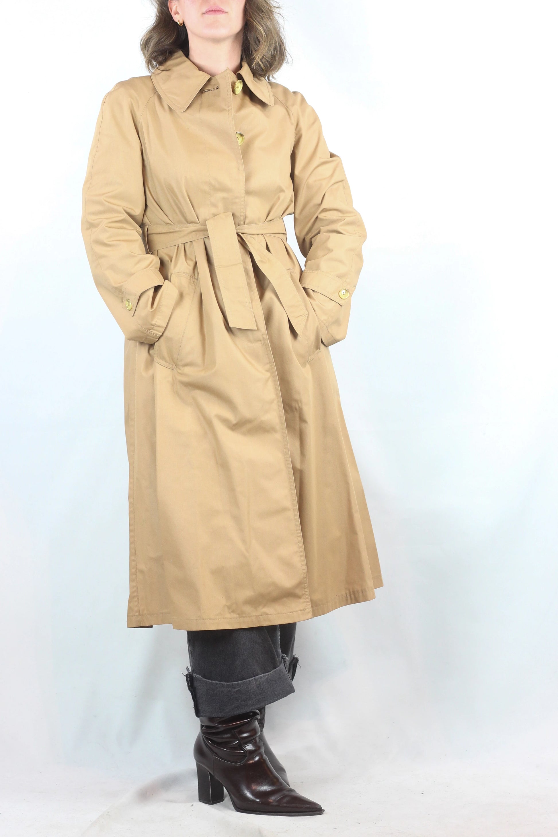 Honey-Coloured Lightweight Trench Coat