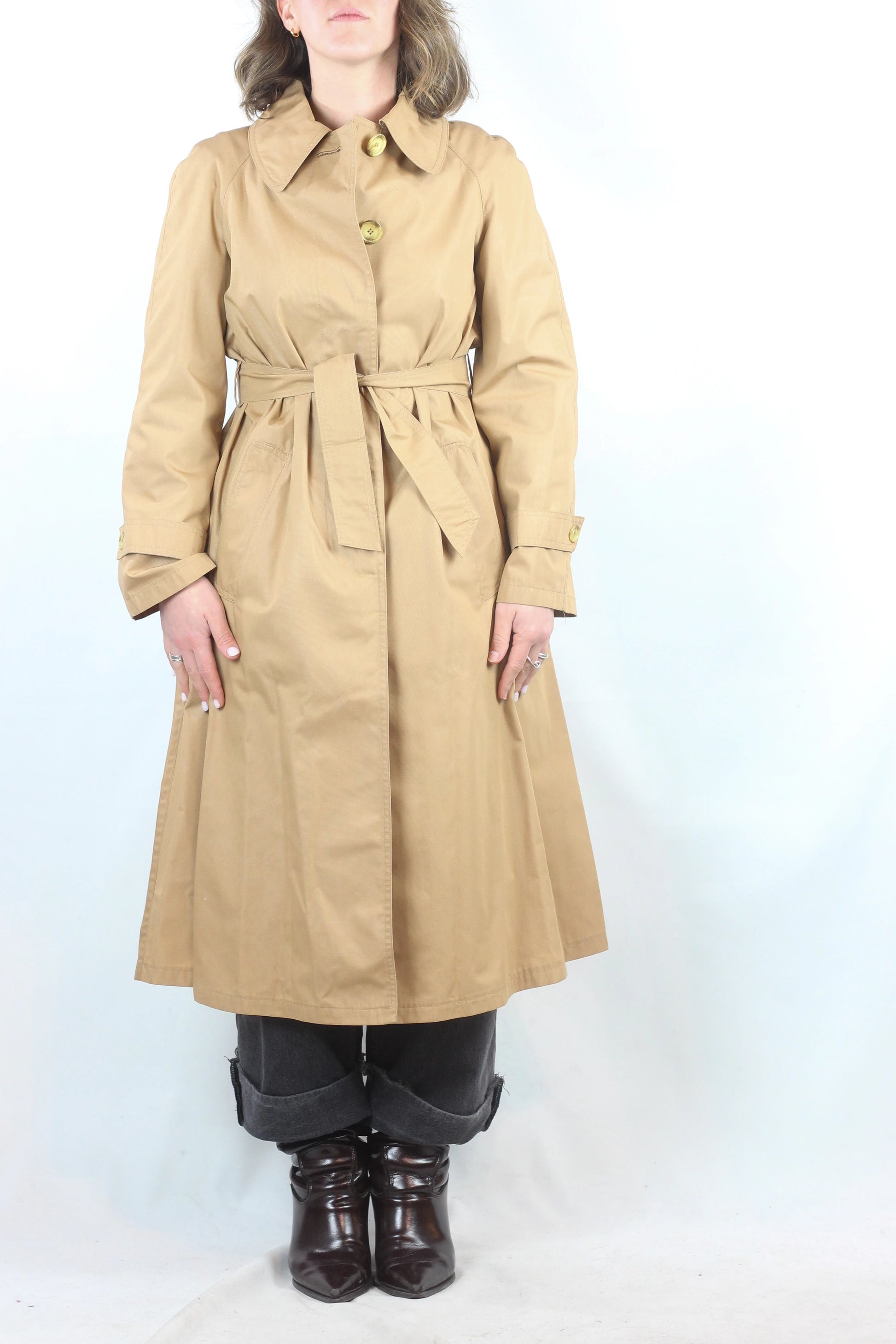 Honey-Coloured Lightweight Trench Coat