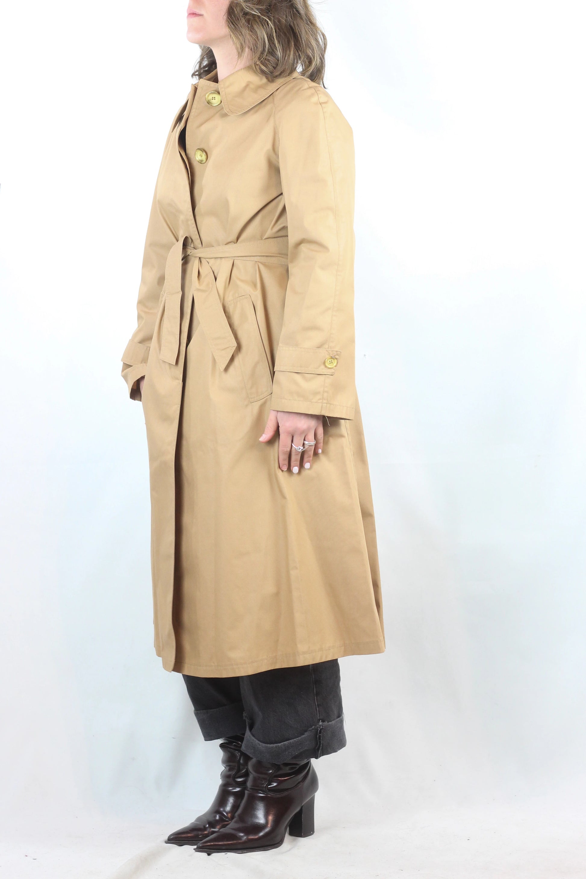 Honey-Coloured Lightweight Trench Coat