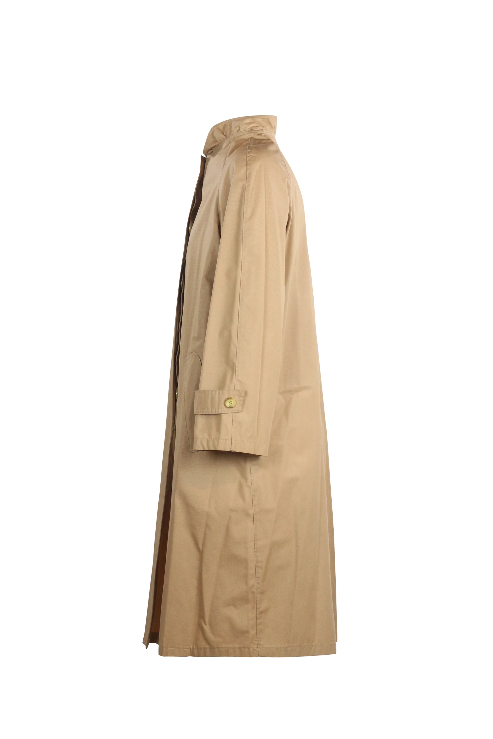 Honey Trench Coat with Ruched Collar