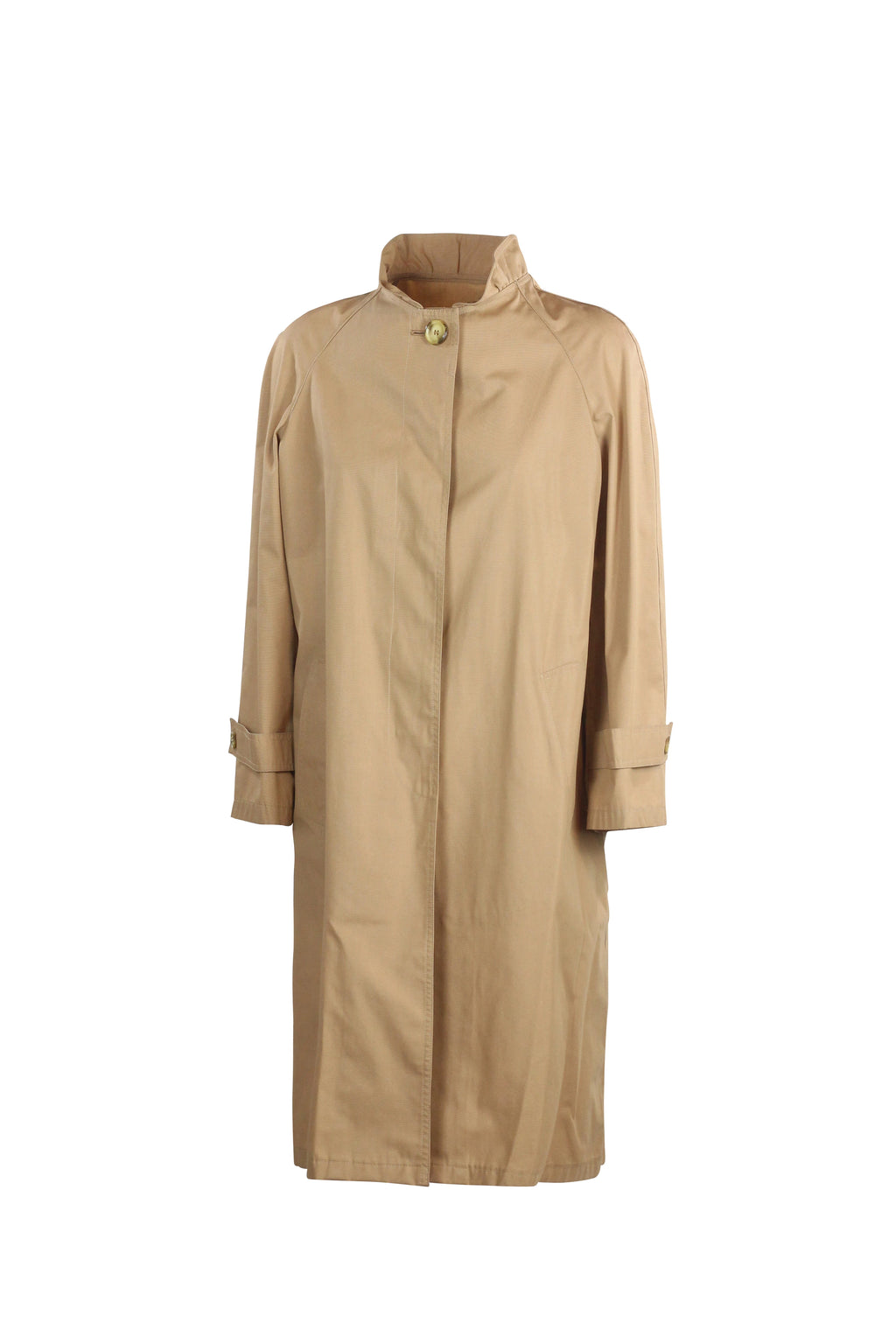 Honey Trench Coat with Ruched Collar