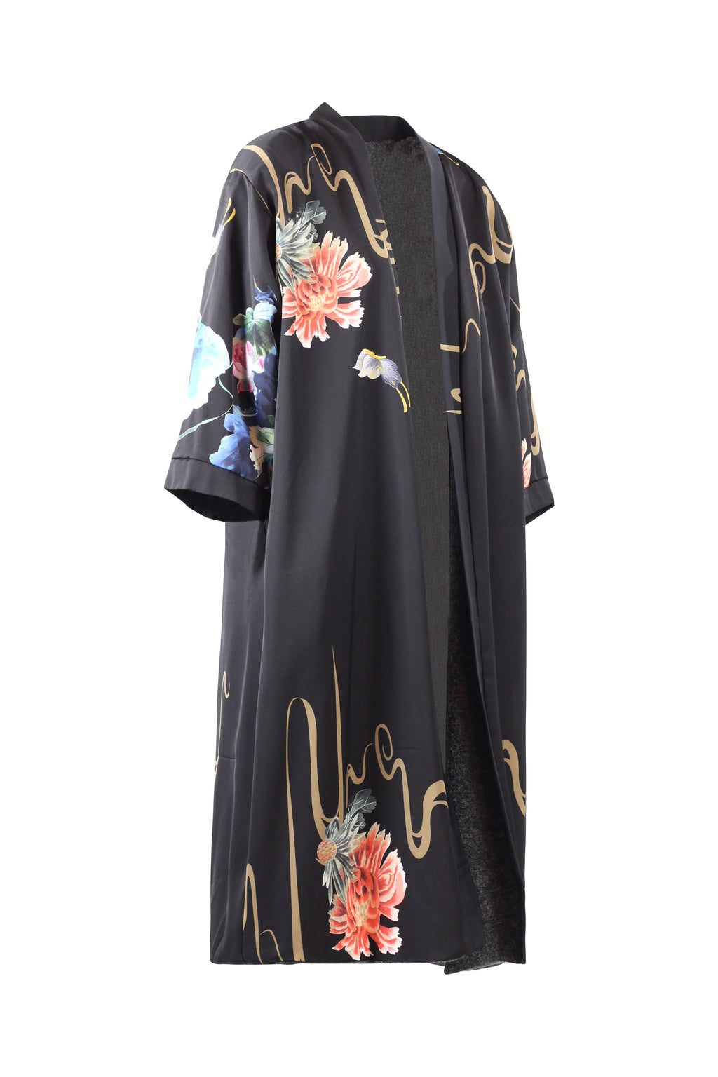 Wool & Silk Double Face Kimono Coat