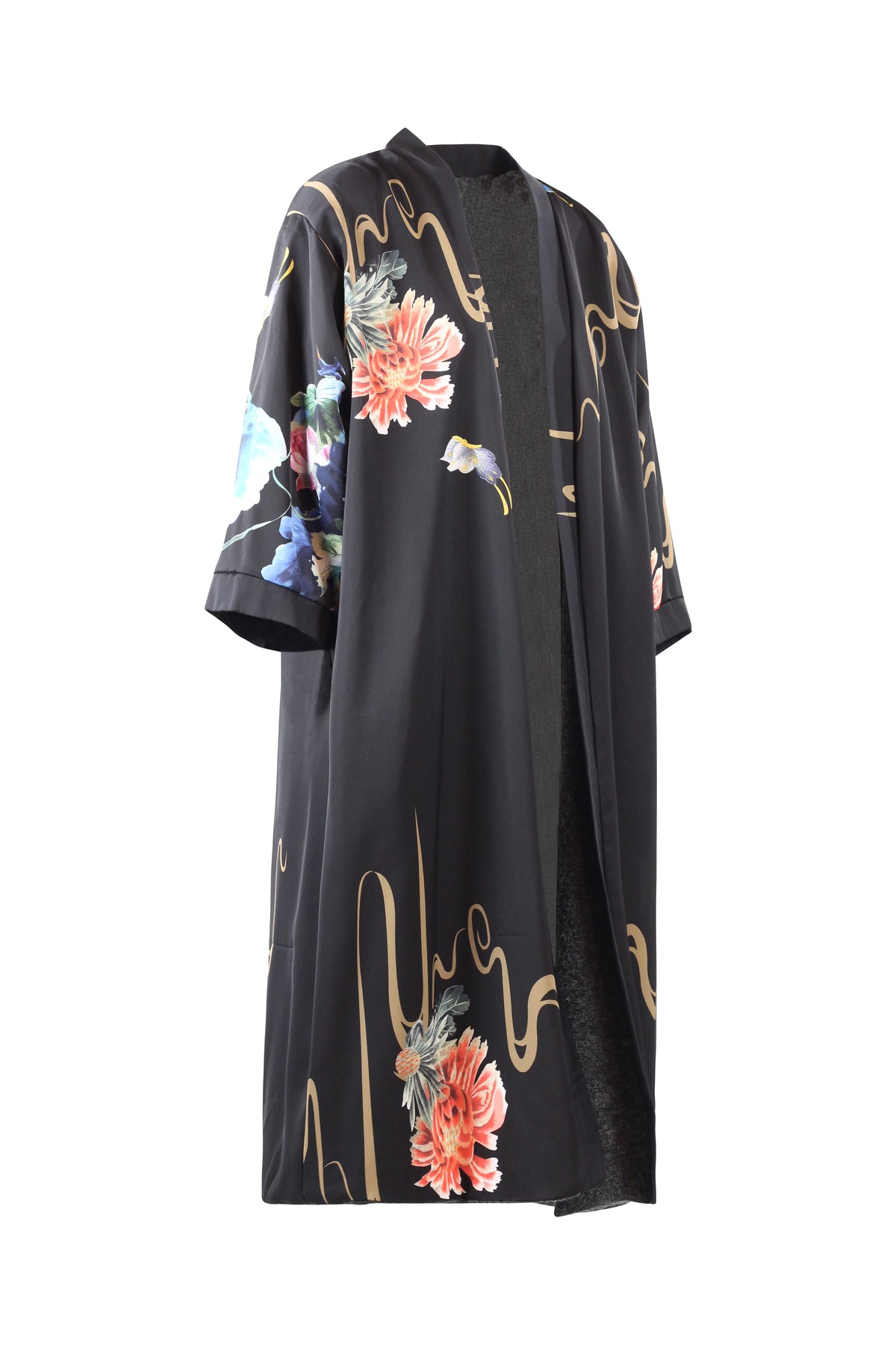 Wool & Silk Double Face Kimono Coat