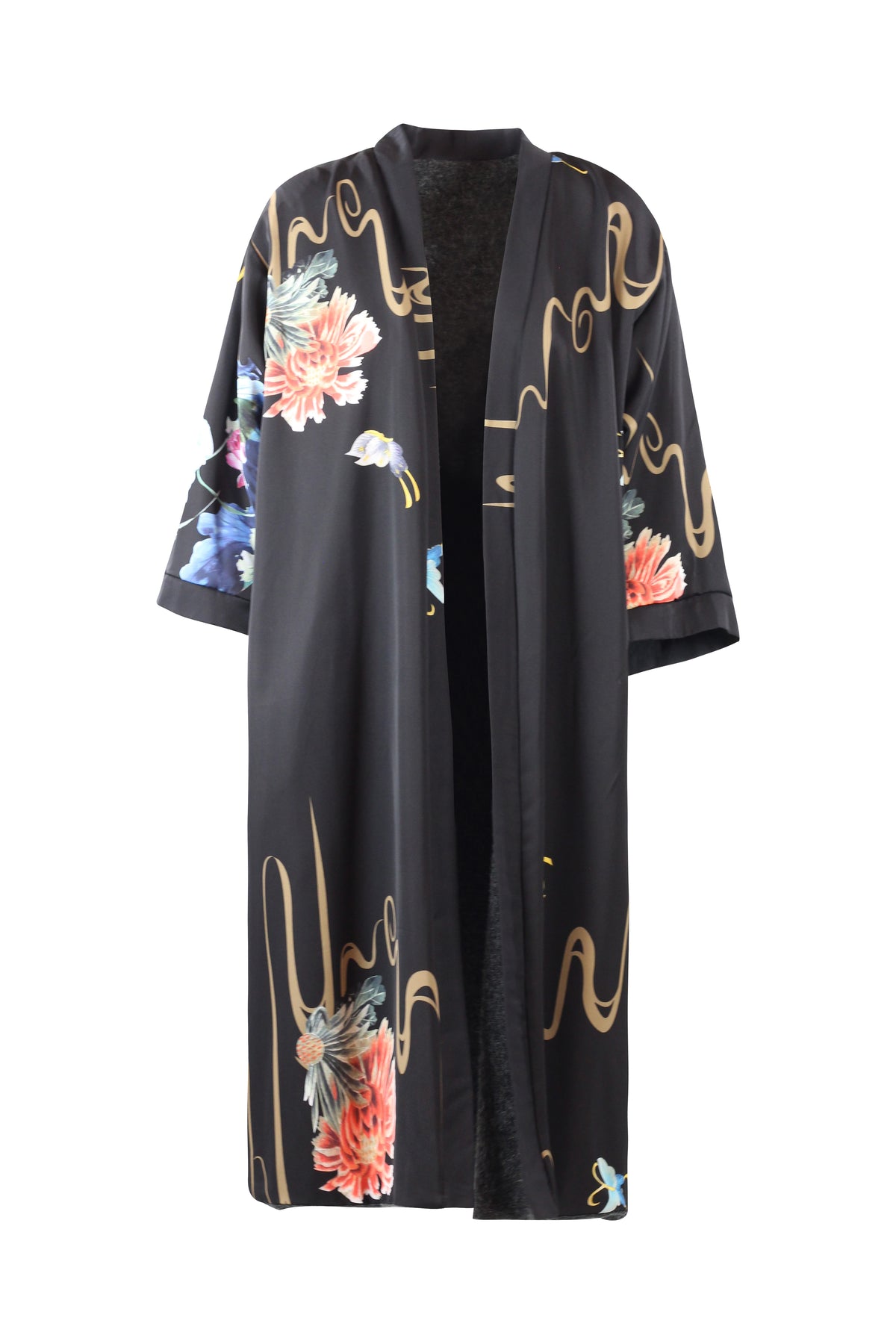 Wool & Silk Double Face Kimono Coat