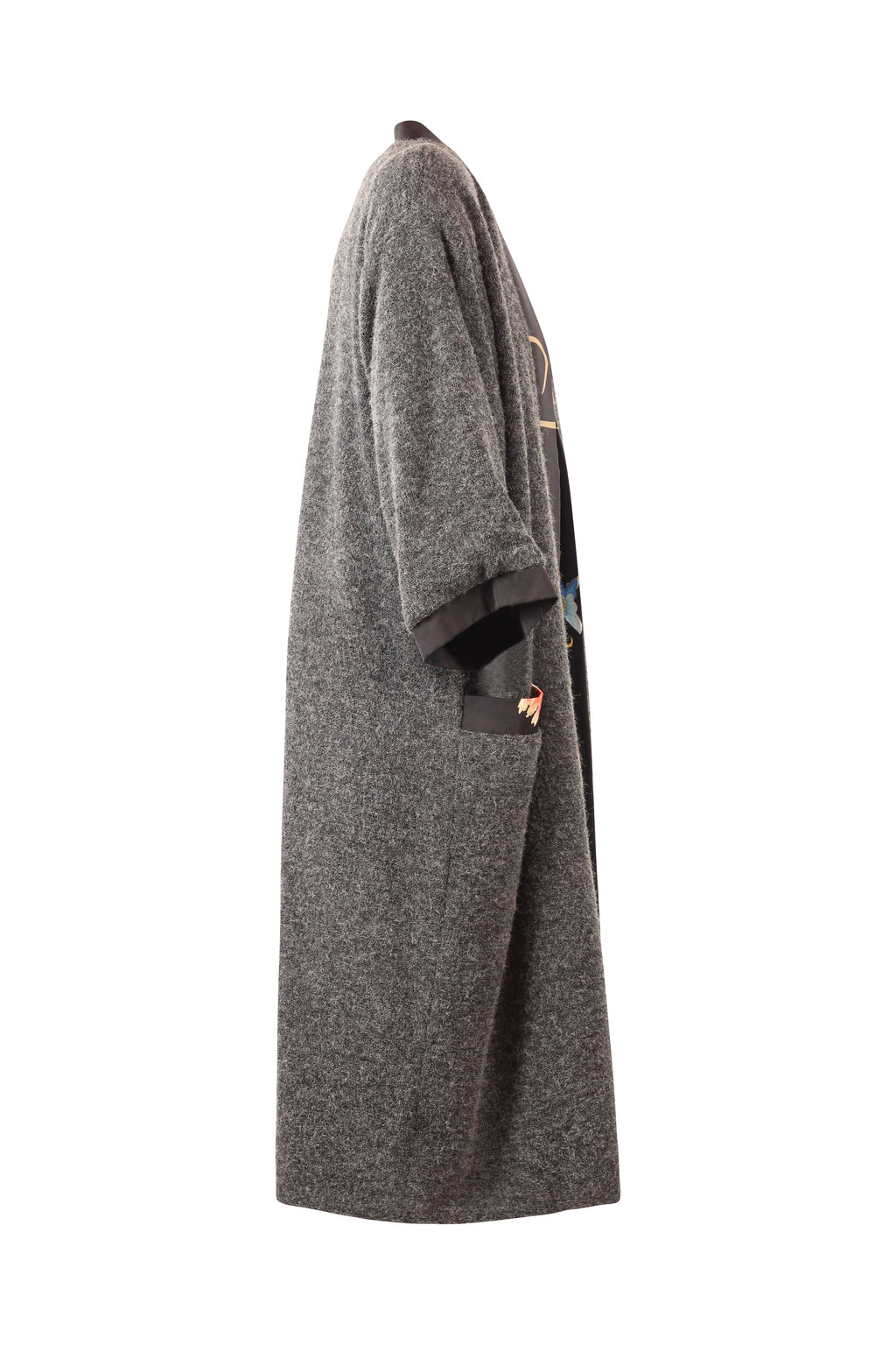 Wool & Silk Double Face Kimono Coat