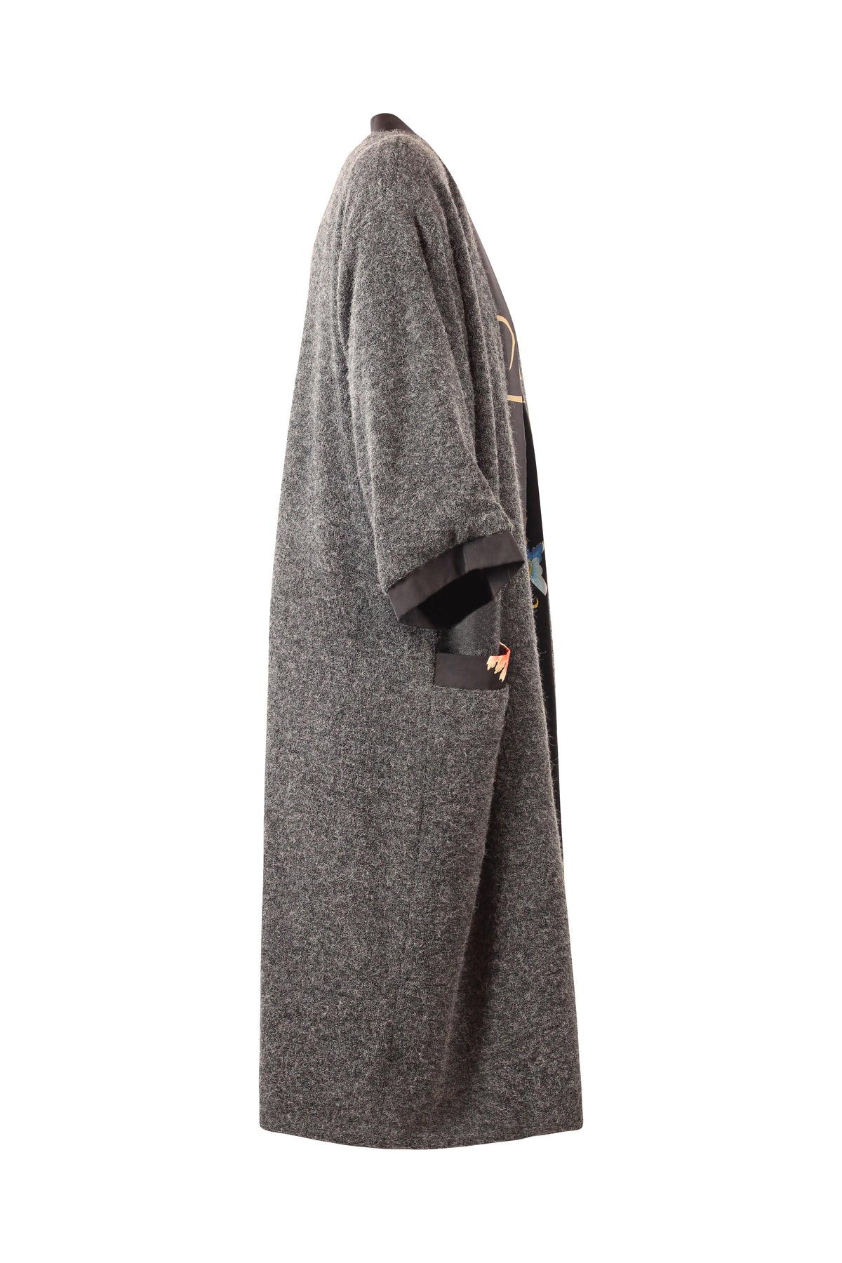 Wool & Silk Double Face Kimono Coat
