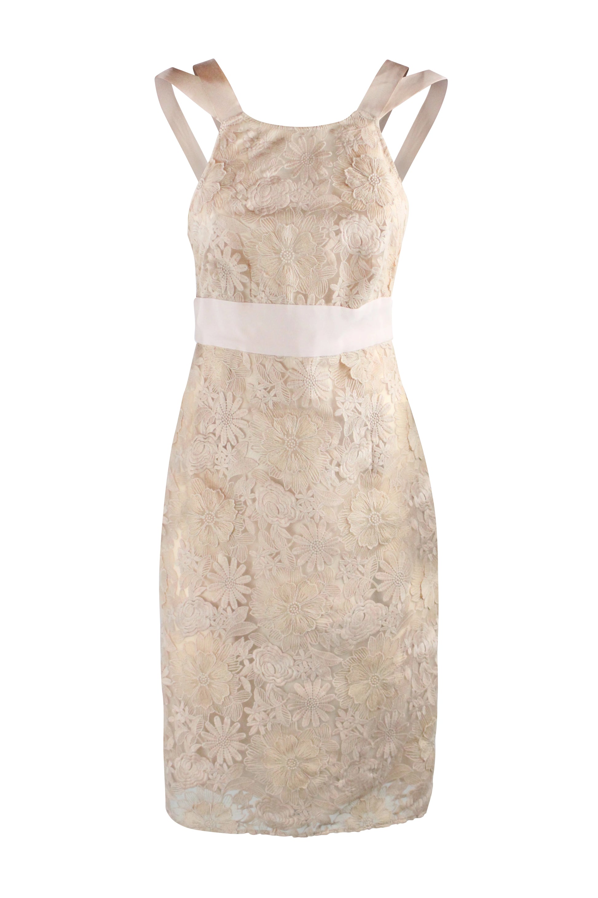 Pink Lace Tube Dress with Intricate Detailing