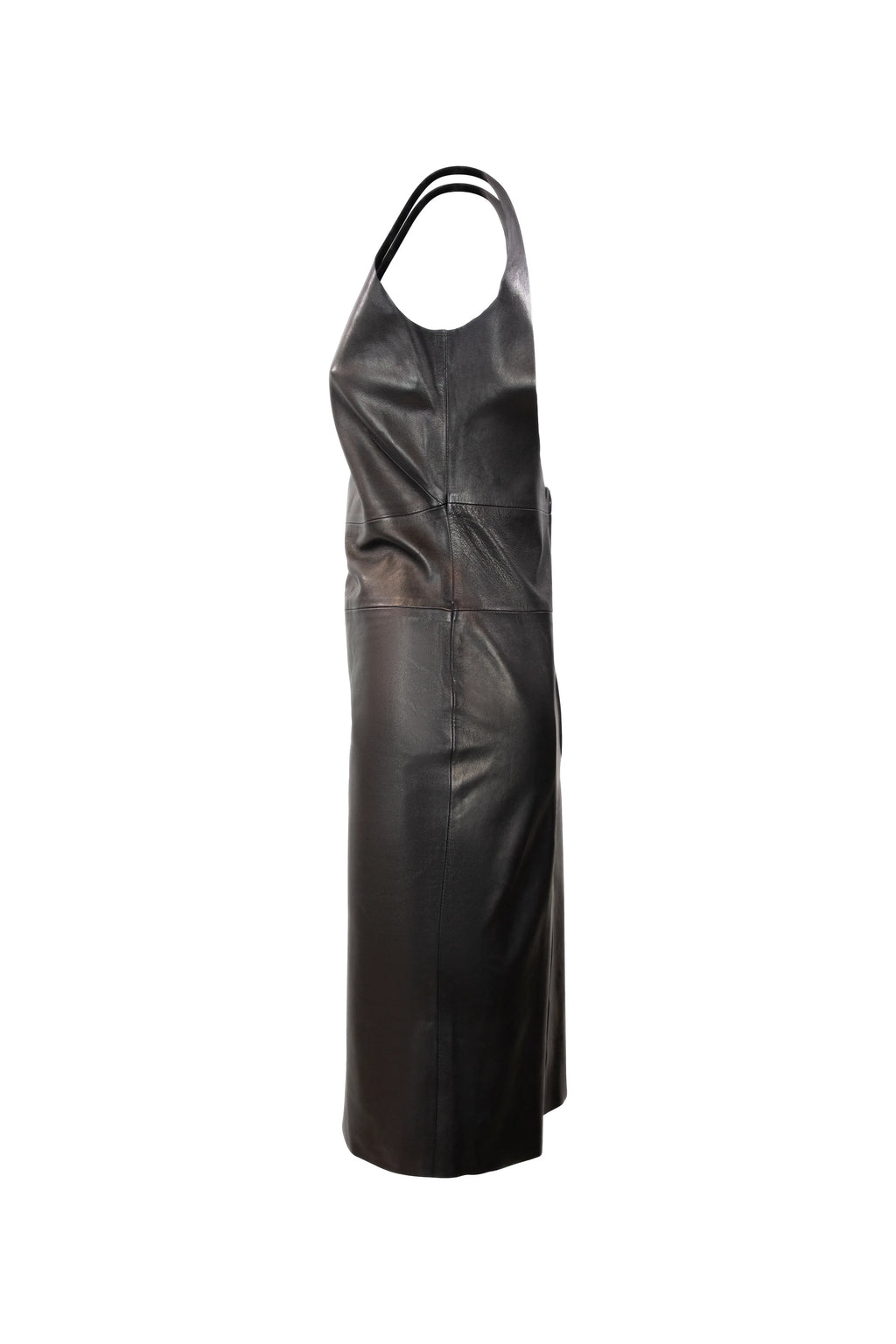 Black Leather Fitted Dress