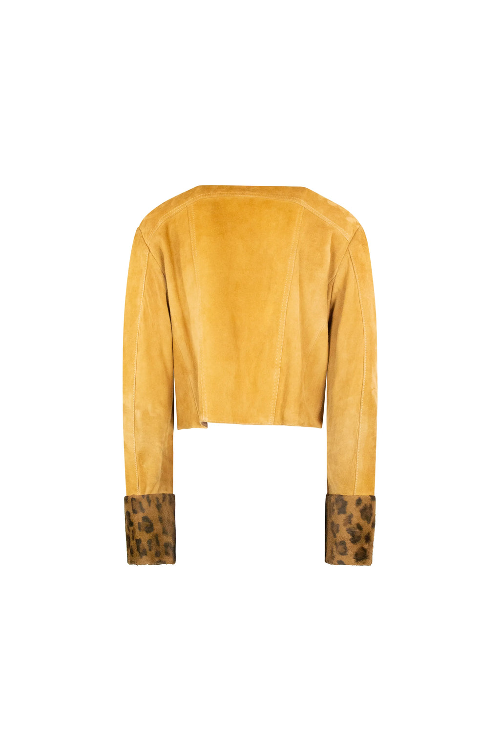 Vintage Mustard Suede Cropped Jacket