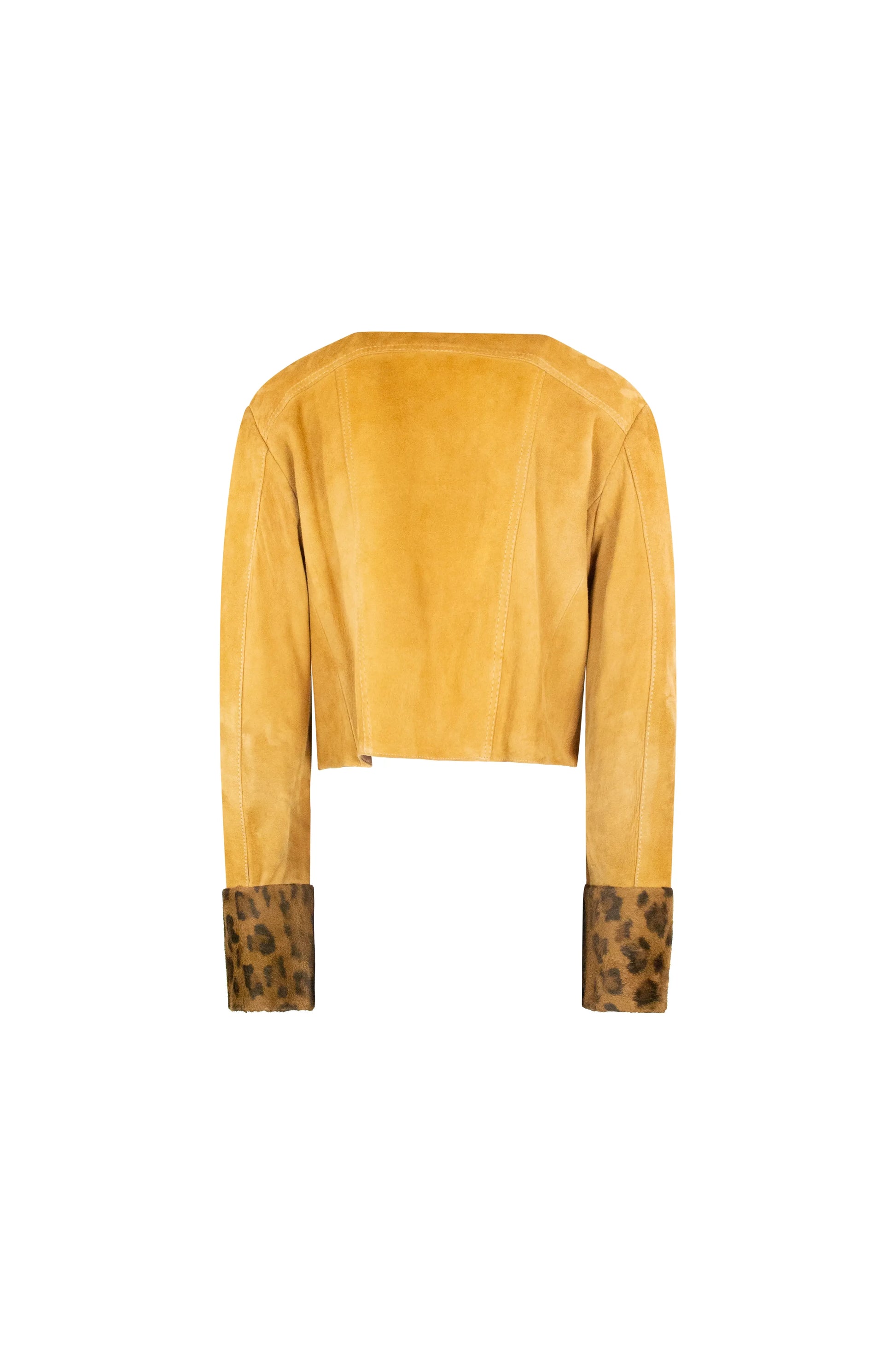 Vintage Mustard Suede Cropped Jacket