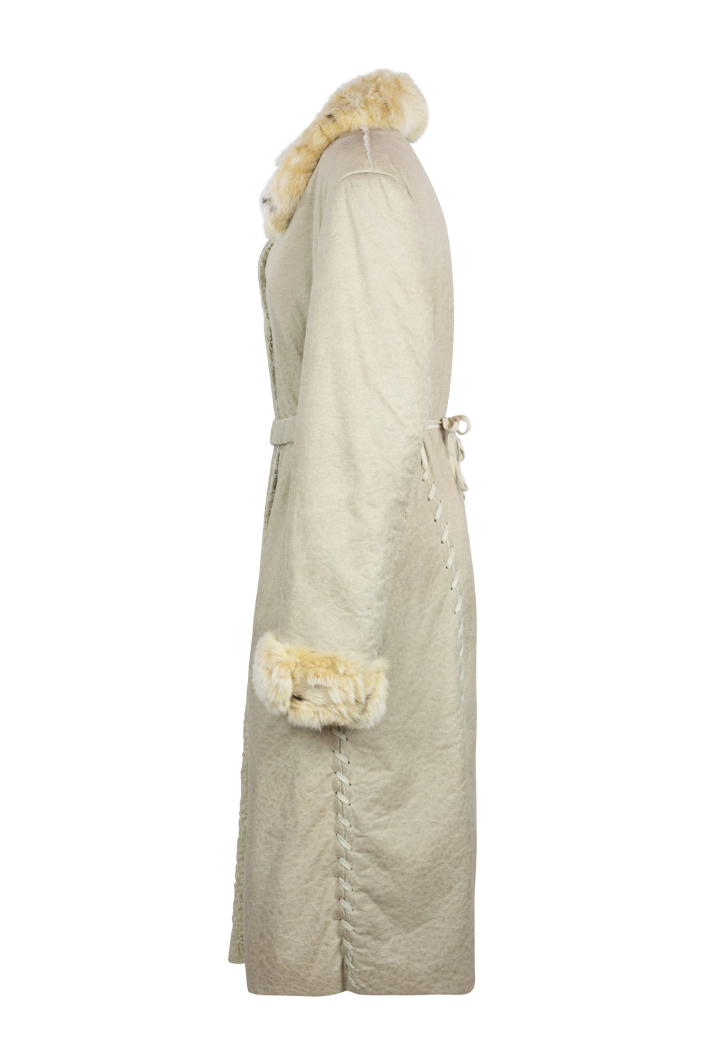 Light Shearling Long Jacket