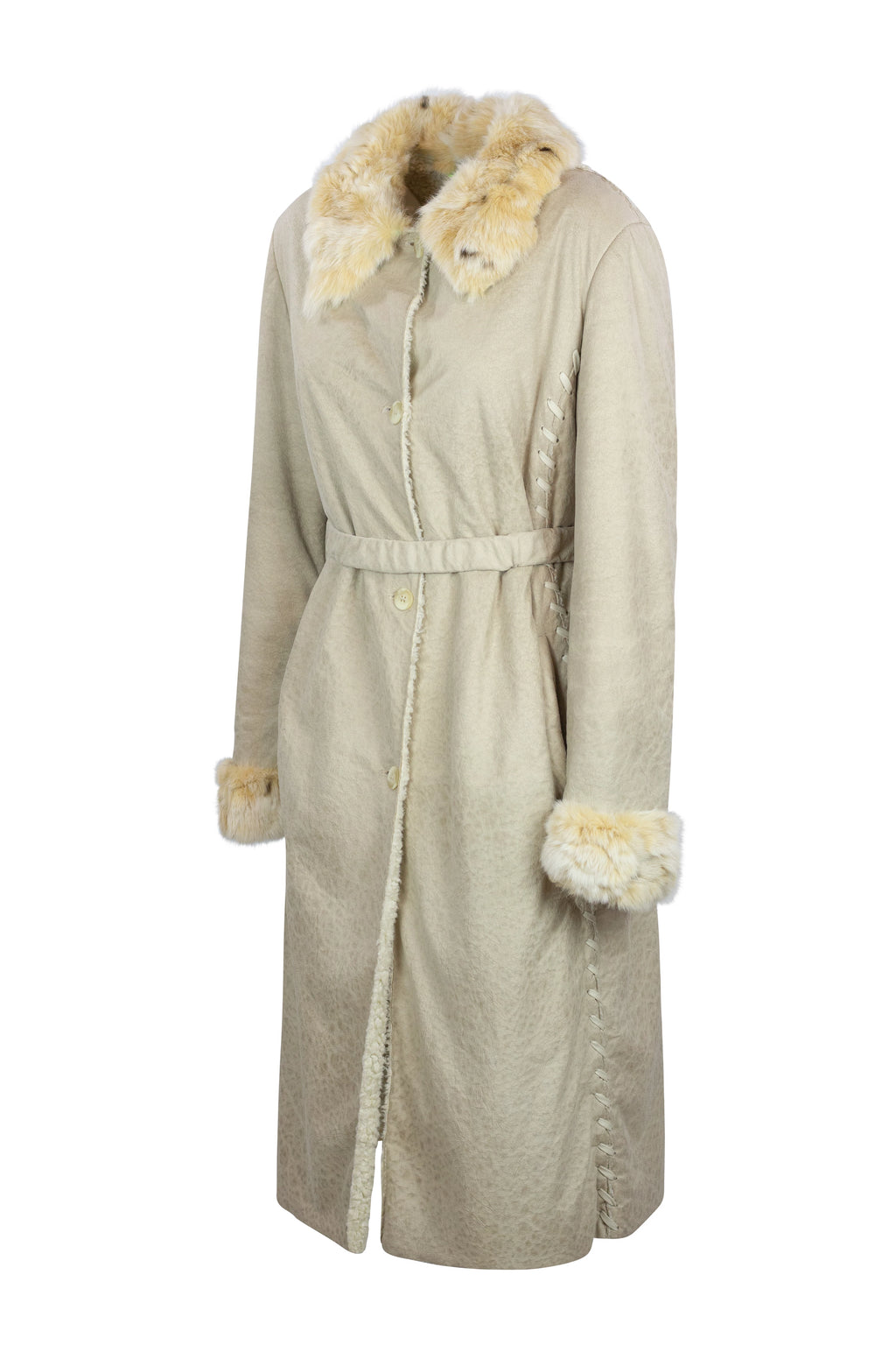 Light Shearling Long Jacket