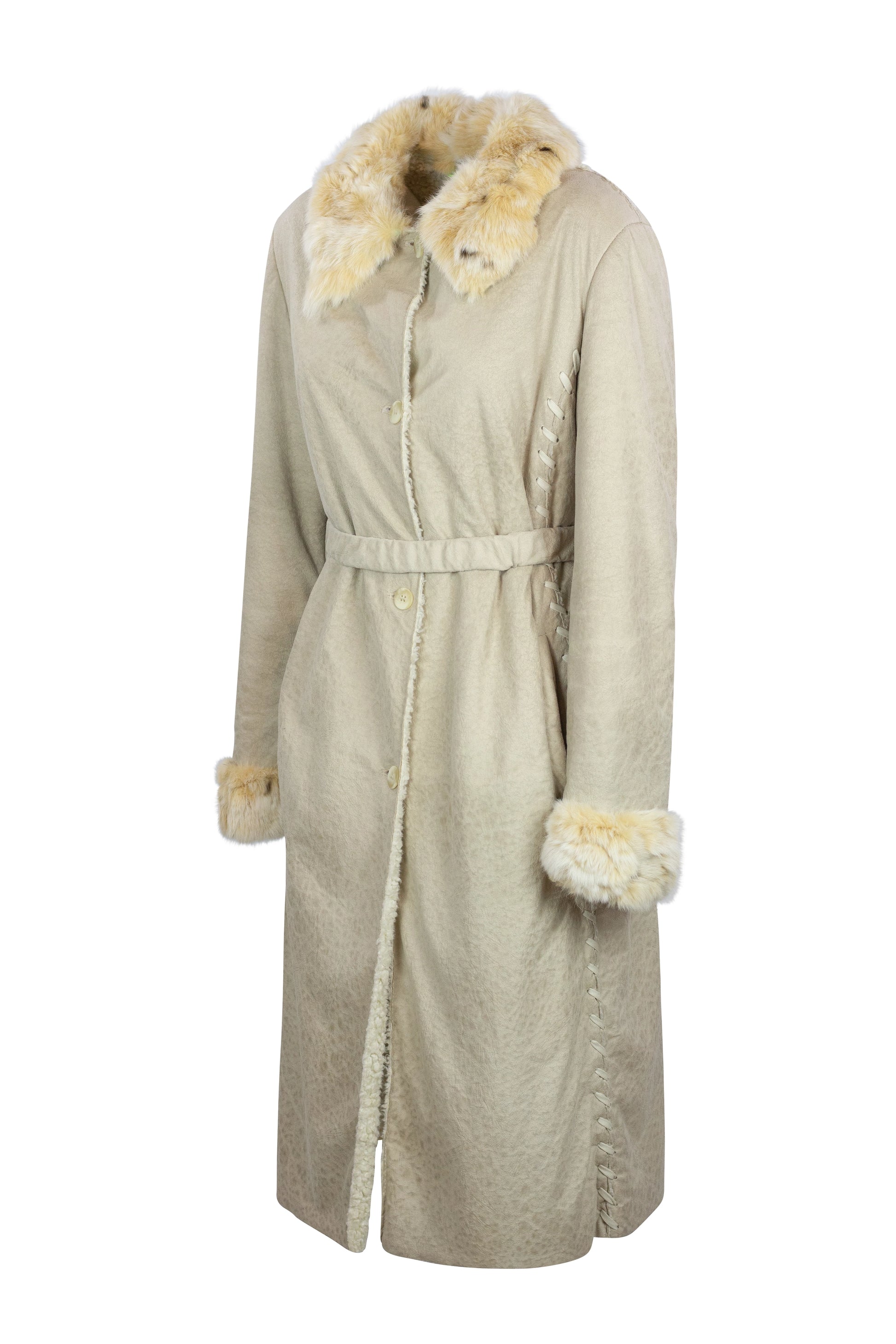 Light Shearling Long Jacket