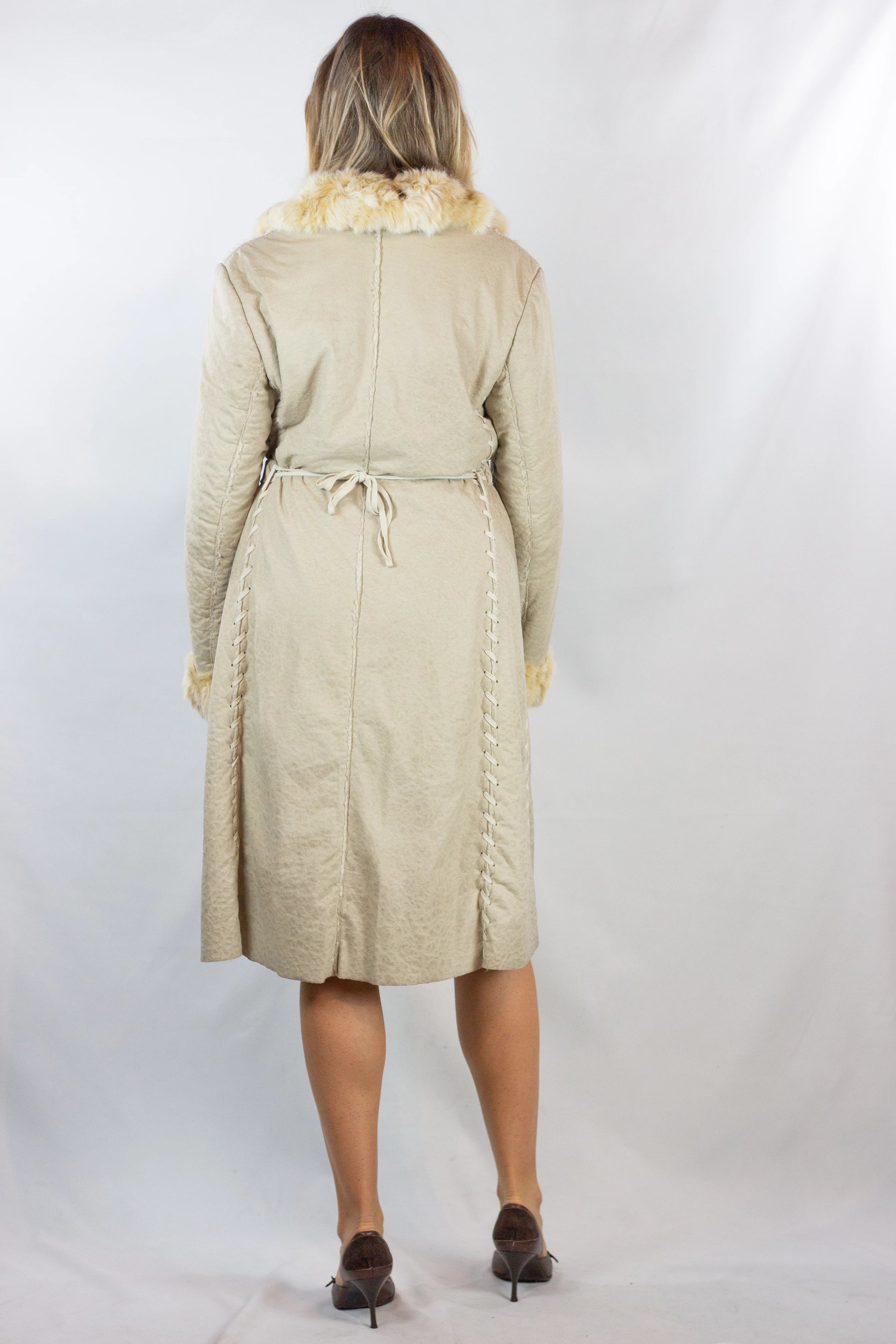 Light Shearling Long Jacket