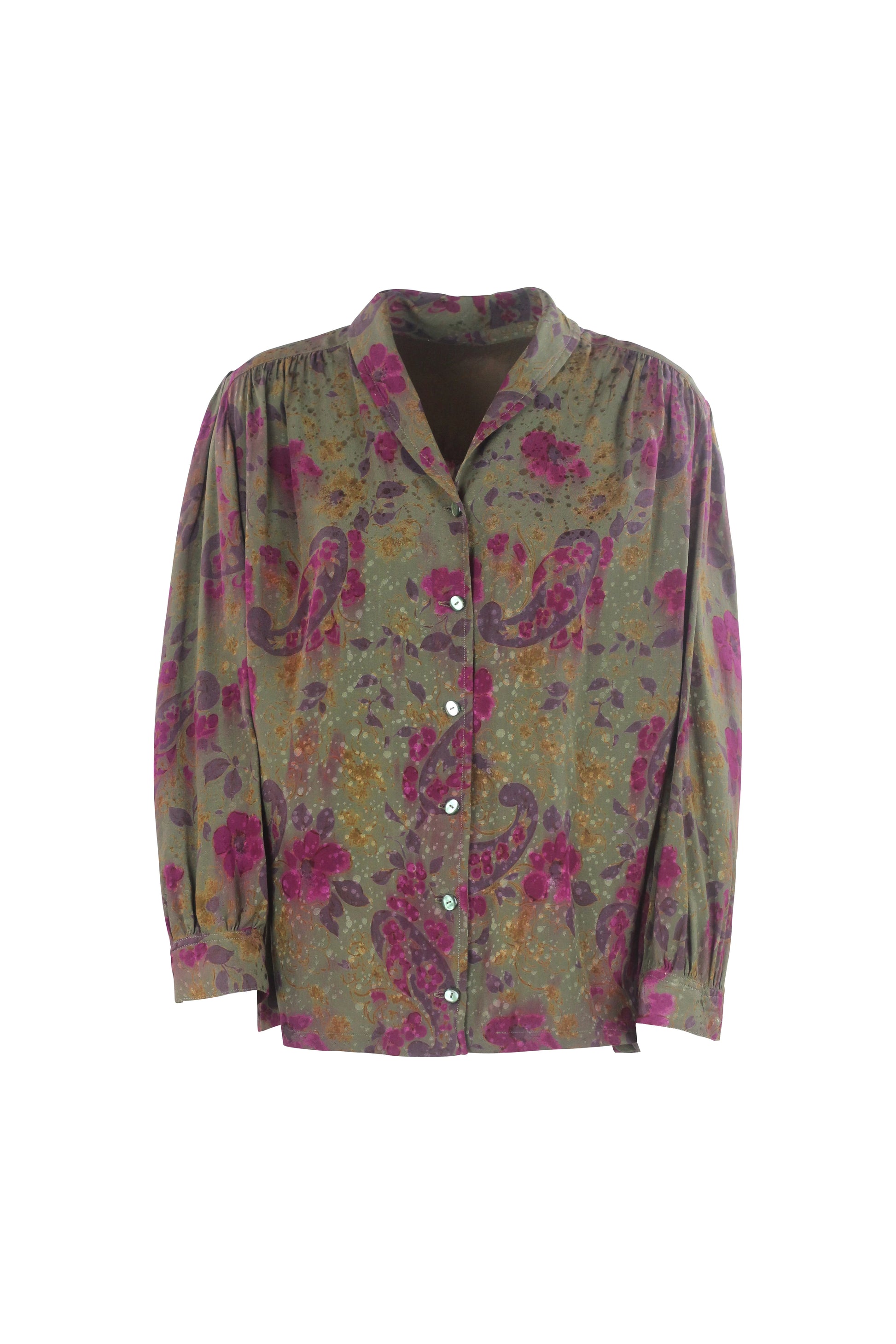 Muddy Silk Paisley Polka Dot Shirt