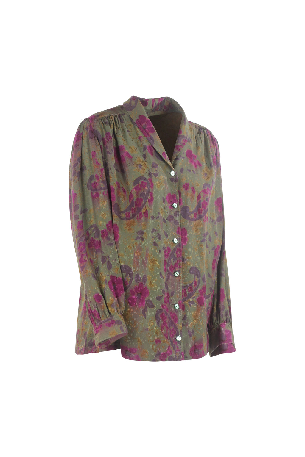 Muddy Silk Paisley Polka Dot Shirt