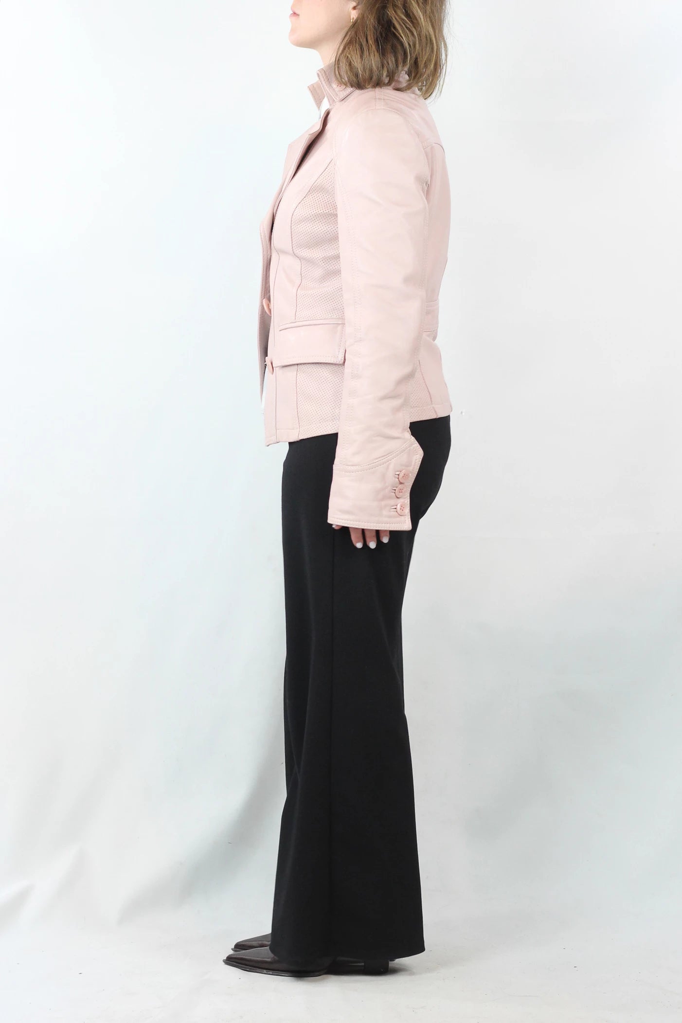 Dusty Pink Leather Jacket