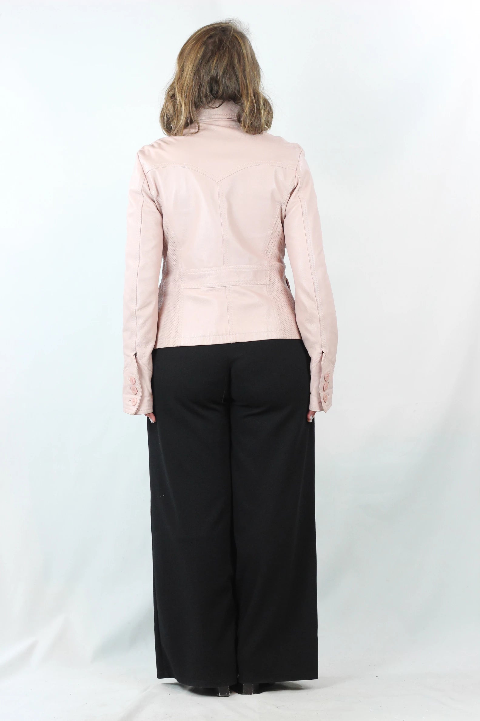 Dusty Pink Leather Jacket