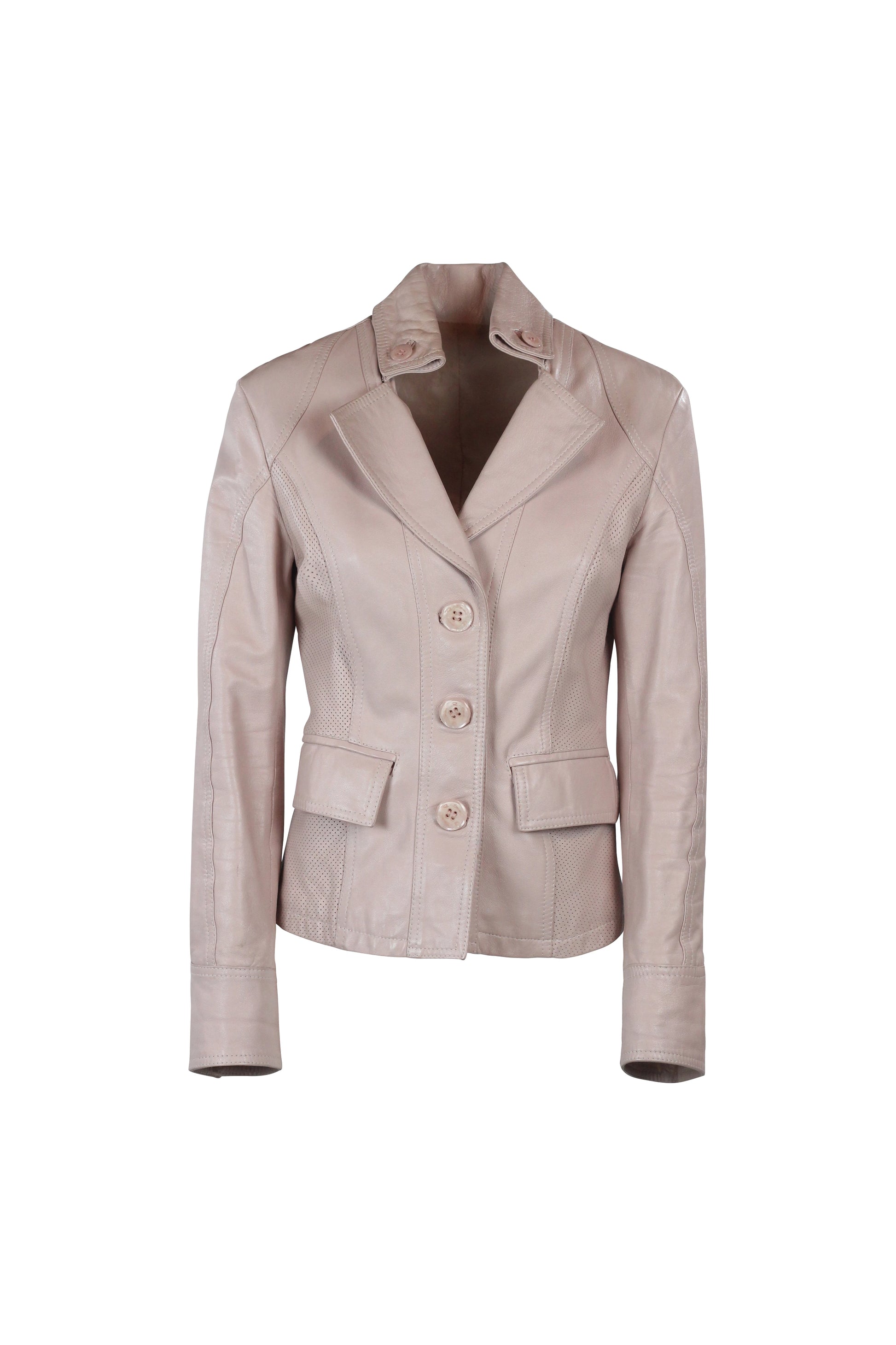 Dusty Pink Leather Jacket