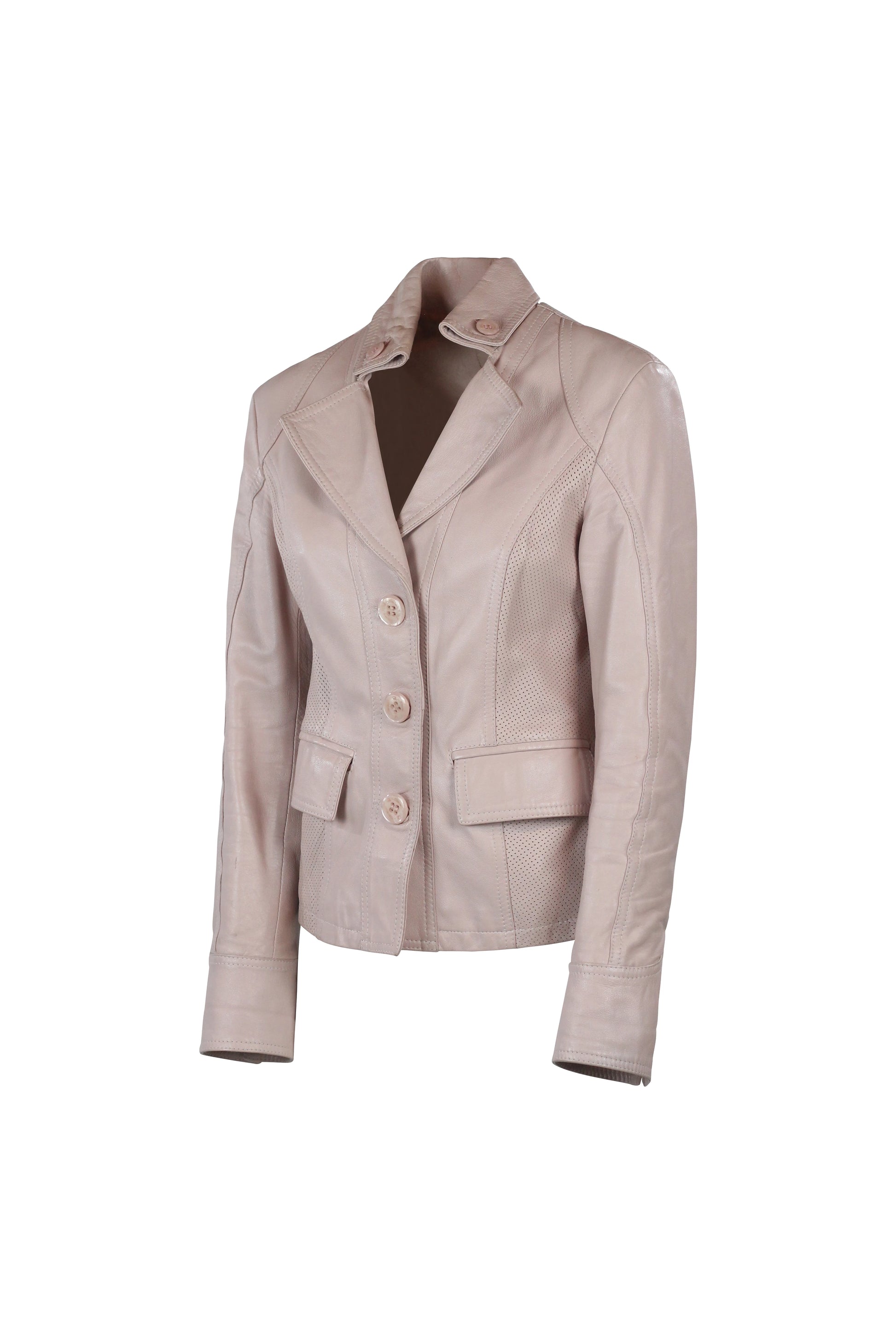 Dusty Pink Leather Jacket