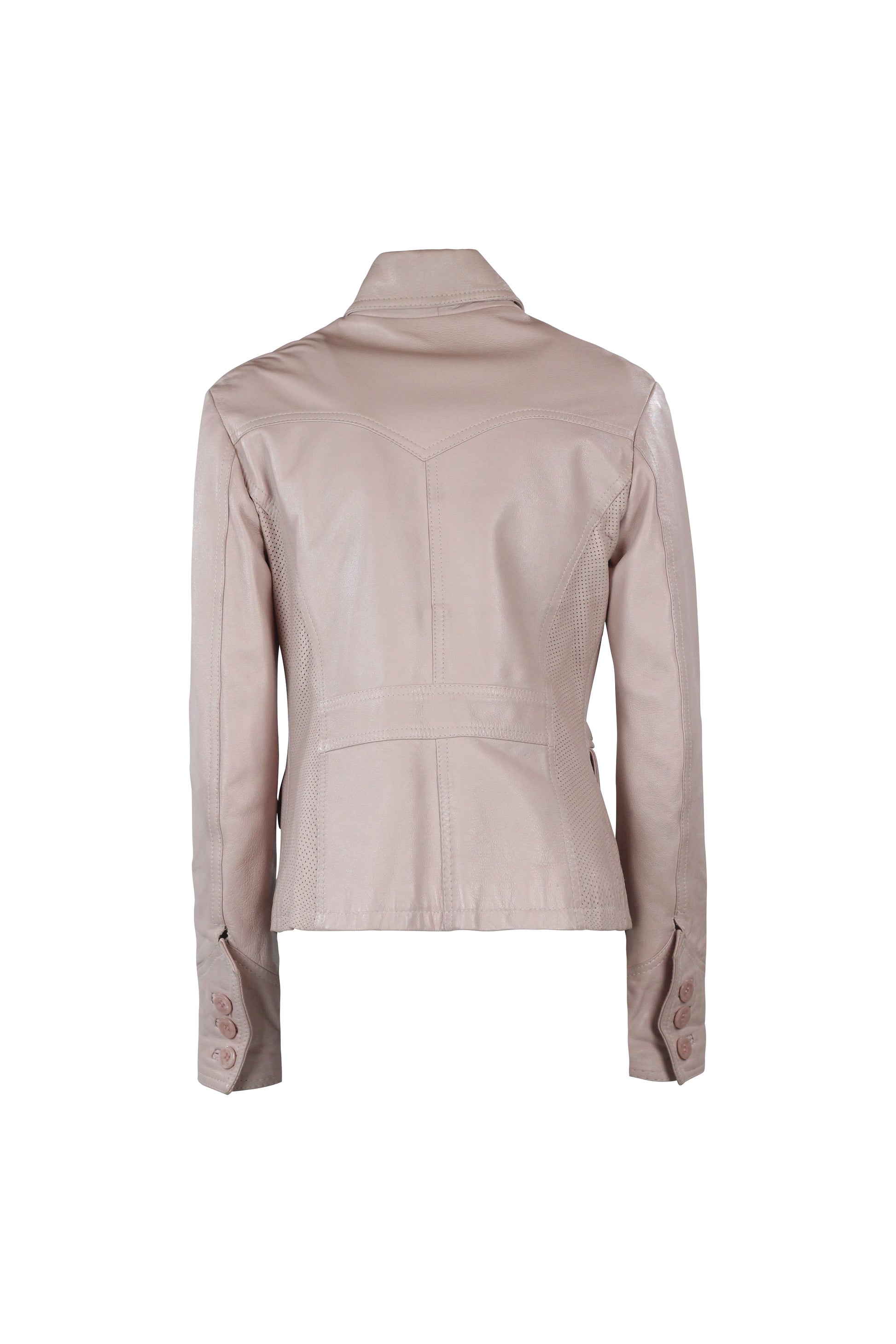 Dusty Pink Leather Jacket