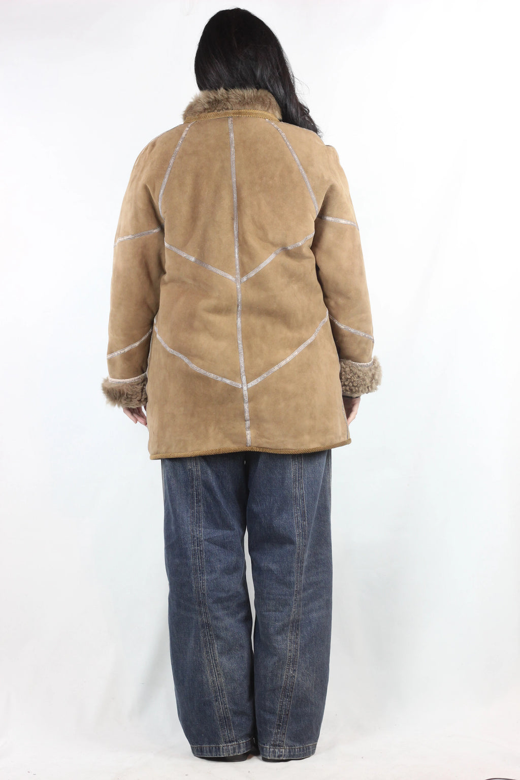 Coffee Brown Shearling Coat