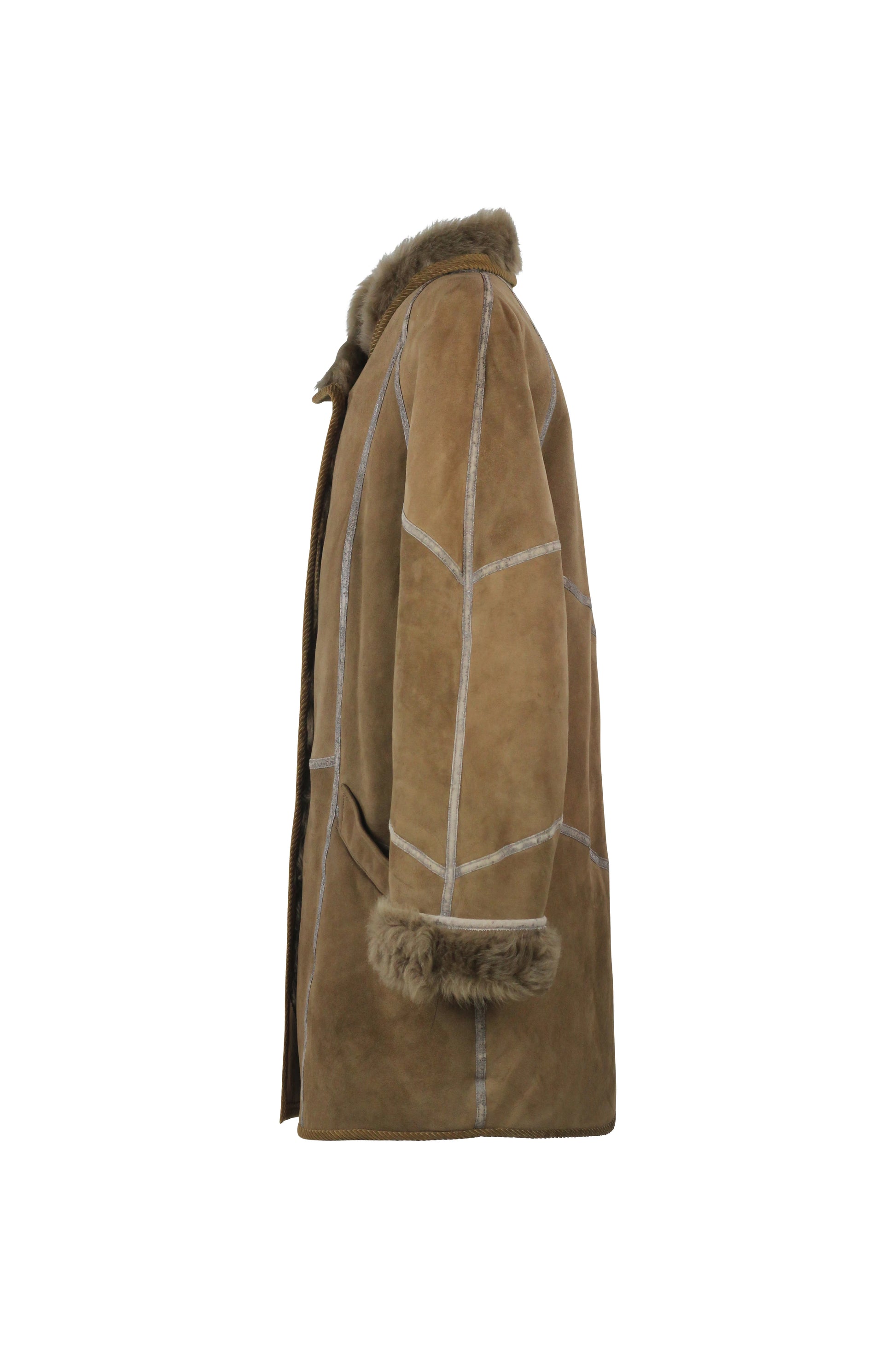 Coffee Brown Shearling Coat